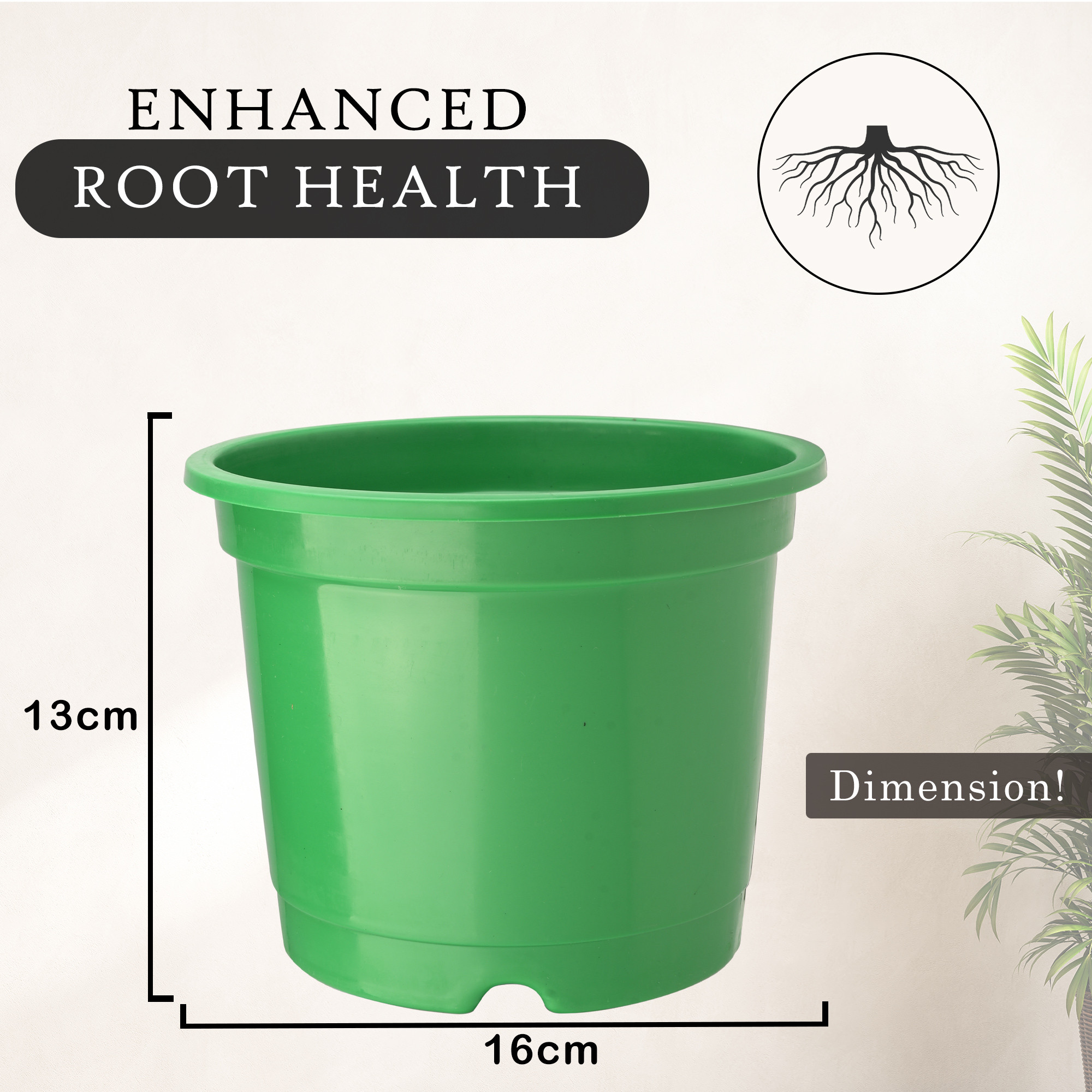 Kuber Industries Pack of 3 Flower Pot  Fuldani Flower Pot  6 Inch Pots for Home Terrace Garden  Pots Stand for Plants  Phooldaan for Home Dcor  Synergy Indoor Plant Stand  Green