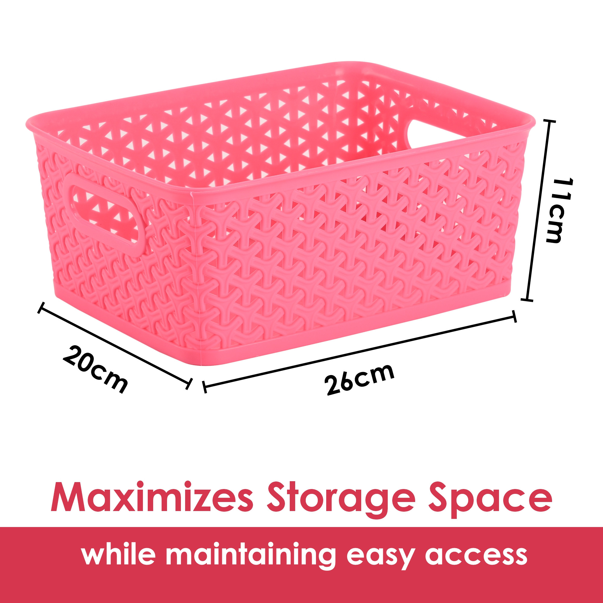 Kuber Industries Pack of 3 Multipurpose Storage Baskets with Lid for Organizing Home  Office  H1- Storage BoxTray- Ideal for Kitchen Bathroom Clothes Makeup  Stationery  Multicolor