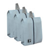 Pack of 3 Shoe Bag For Travel | Drawstring Footwear Pouches &amp; Toiletries Packing Bags/Covers For Travelling | Plain - Grey