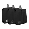 Pack of 3 Shoe Bag For Travel | Drawstring Footwear Pouches &amp; Toiletries Packing Bags/Covers For Travelling | Plain - Black