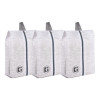 Pack of 3 Shoe Bag For Travel | Drawstring Footwear Pouches &amp; Toiletries Packing Bags/Covers For Travelling | White &amp; Grey