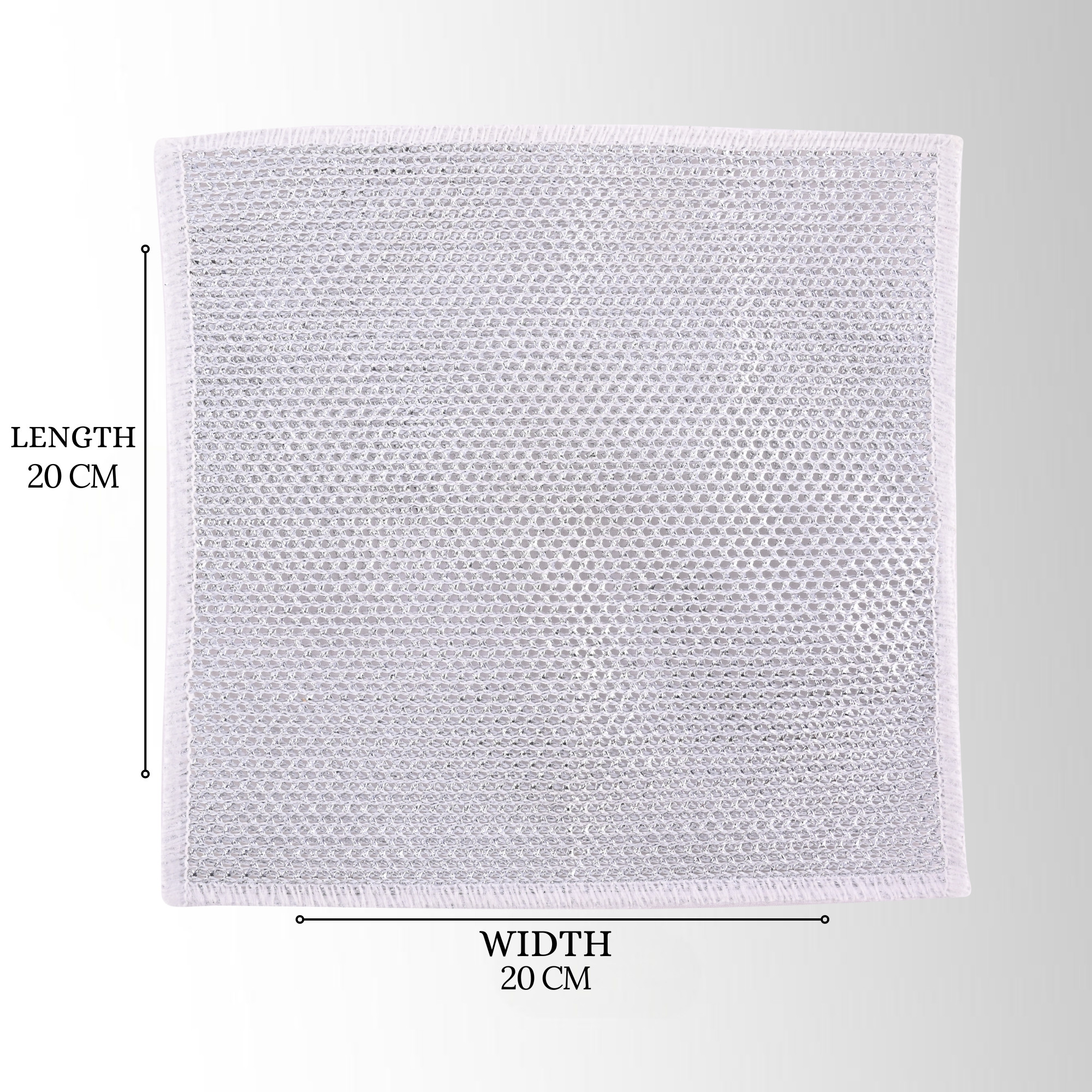 Kuber Industries Pack of 5 Double Layered Non-Scratch Wire Dish Cloth  Stove Cleaning Scrubber  Dish Washing Cloth For Kitchen Use  Silver