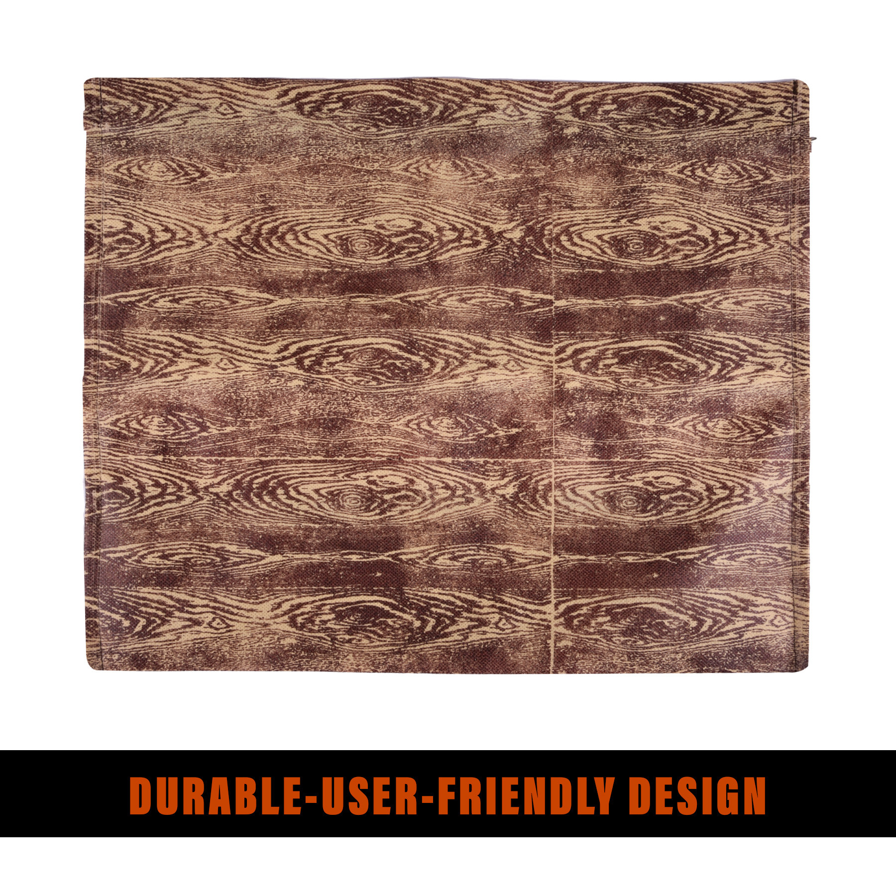 Kuber Industries Pack of 5 Saree Bags  Clothes Bags for Storage  Non-Woven Wardrobe Organizer  Mesh Window Cloth Storage Bags Set  Single Packing Saree Bags  Wooden Texture  Brown