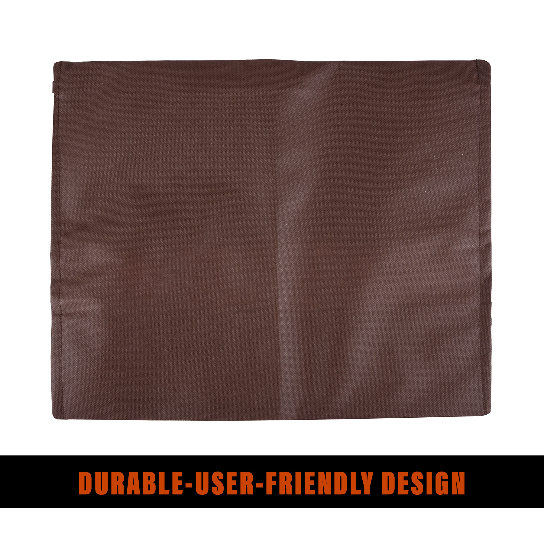 Kuber Industries Pack of 5 Single Saree Bags  Clothes Bags for Storage  Non-Woven Wardrobe Organizer  Mesh Window Cloth Storage Bags Set  Single Packing Saree Bags  Plain  Brown