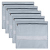 Pack of 5 Single Saree Bags | Clothes Bags for Storage | Non-Woven Wardrobe Organizer | Mesh Window Cloth Storage Bags Set | Single Packing Saree Bags | Plain | Gray