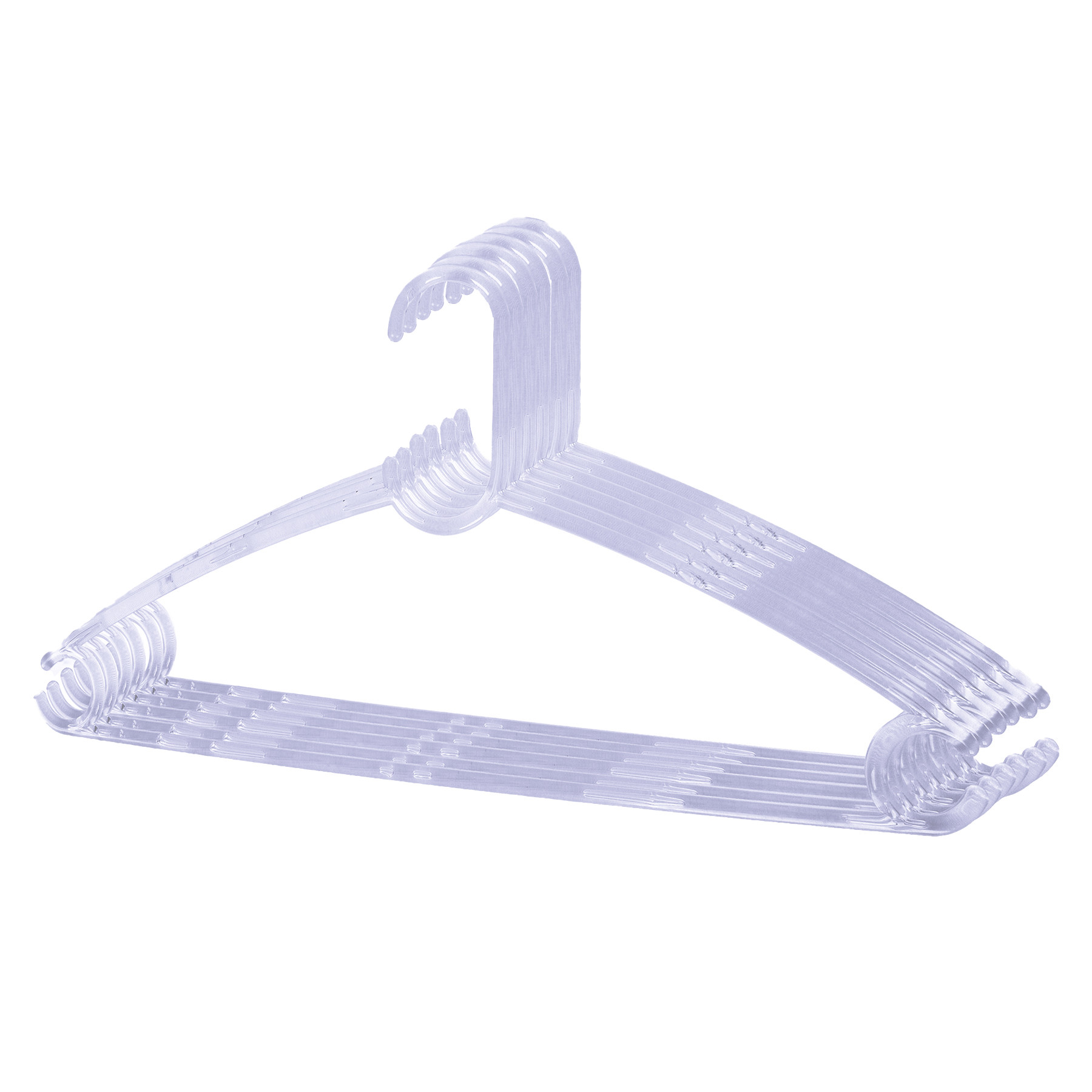 Kuber Industries Pack of 6 Clothes Hanger  Clothes Hanger Set for Shirts-Jackets-Dress-Pant  Coat and Shirt Hangers  Hanger for Skirts-Shorts-Saree-Jeans  C Cut Crystal Hanger  Transparent