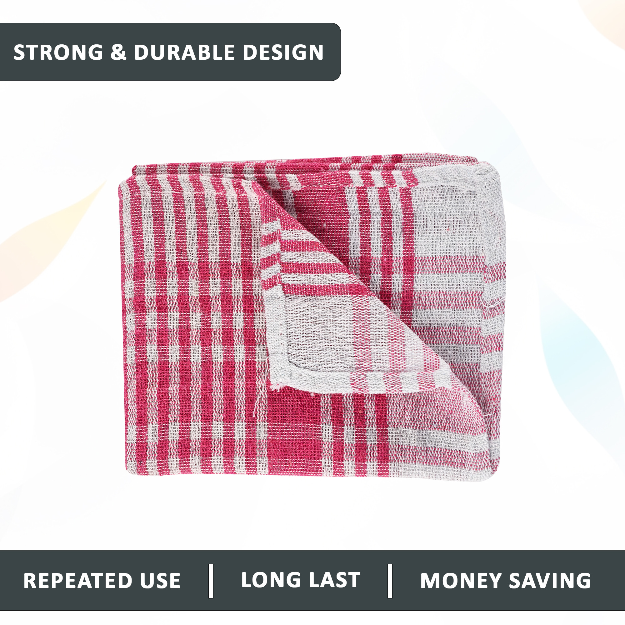 Kuber Industries Pack of 6 Cotton Kitchen ClothNapkins  Fridge Table Kitchen Platform Cleaning  Roti Napkins  16x26 Inches - Pink