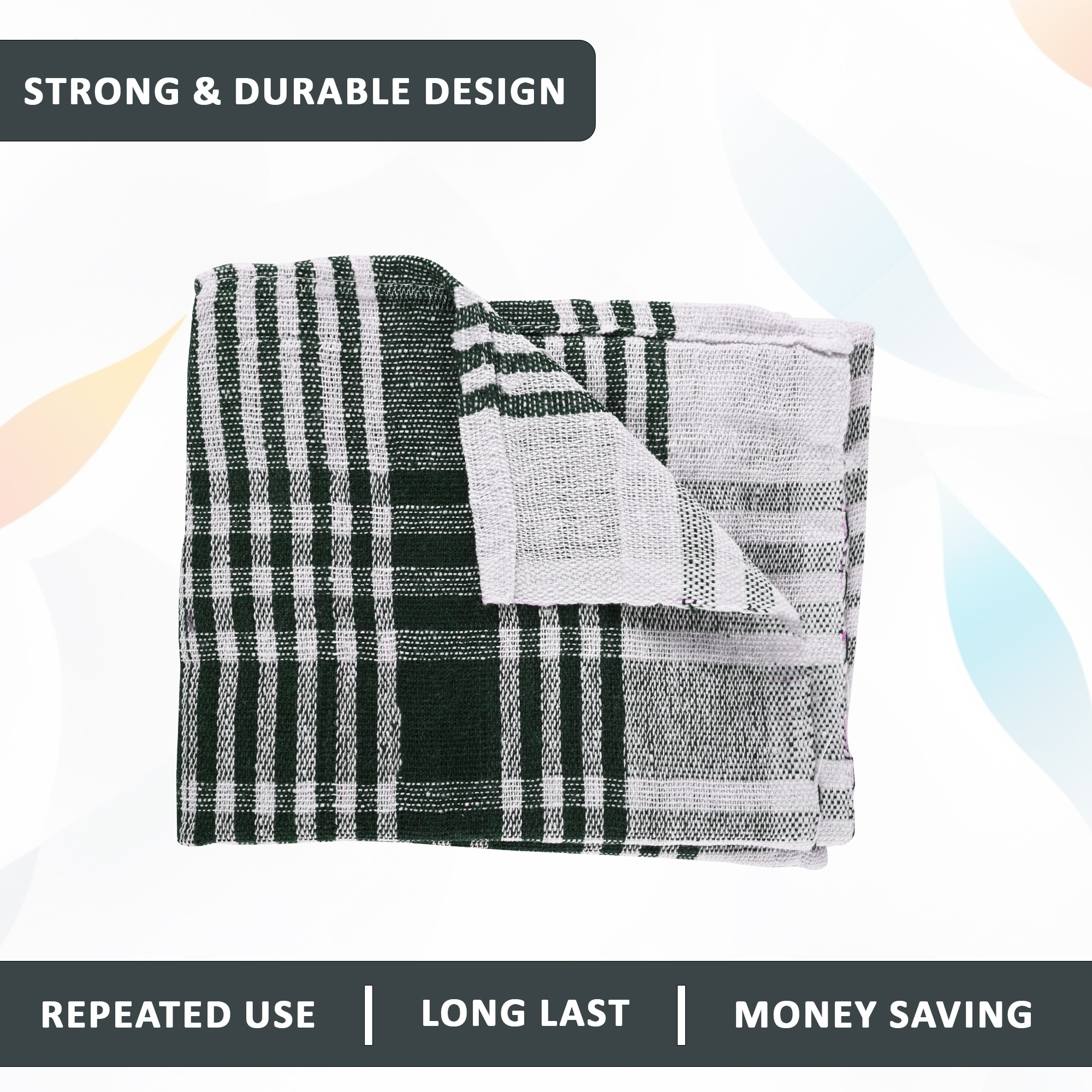 Kuber Industries Pack of 6 Cotton Kitchen ClothNapkins  Fridge Table Kitchen Platform Cleaning  Roti Napkins  16x26 Inches - Green