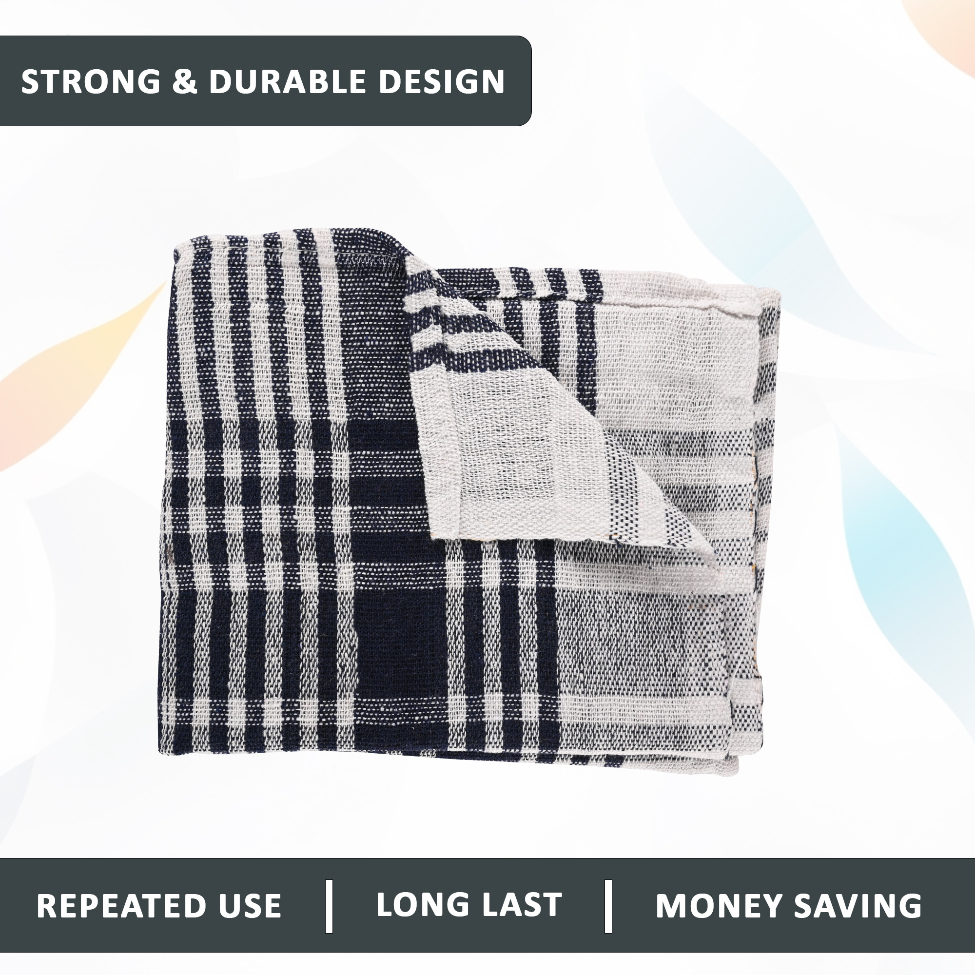 Kuber Industries Pack of 6 Cotton Kitchen ClothNapkins  Fridge Table Kitchen Platform Cleaning  Roti Napkins  16x26 Inches - Blue