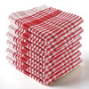 Pack of 6 Cotton Kitchen Cloth/Napkins | Fridge, Table, Kitchen Platform Cleaning & Roti Napkins | 16x26 Inches - Red