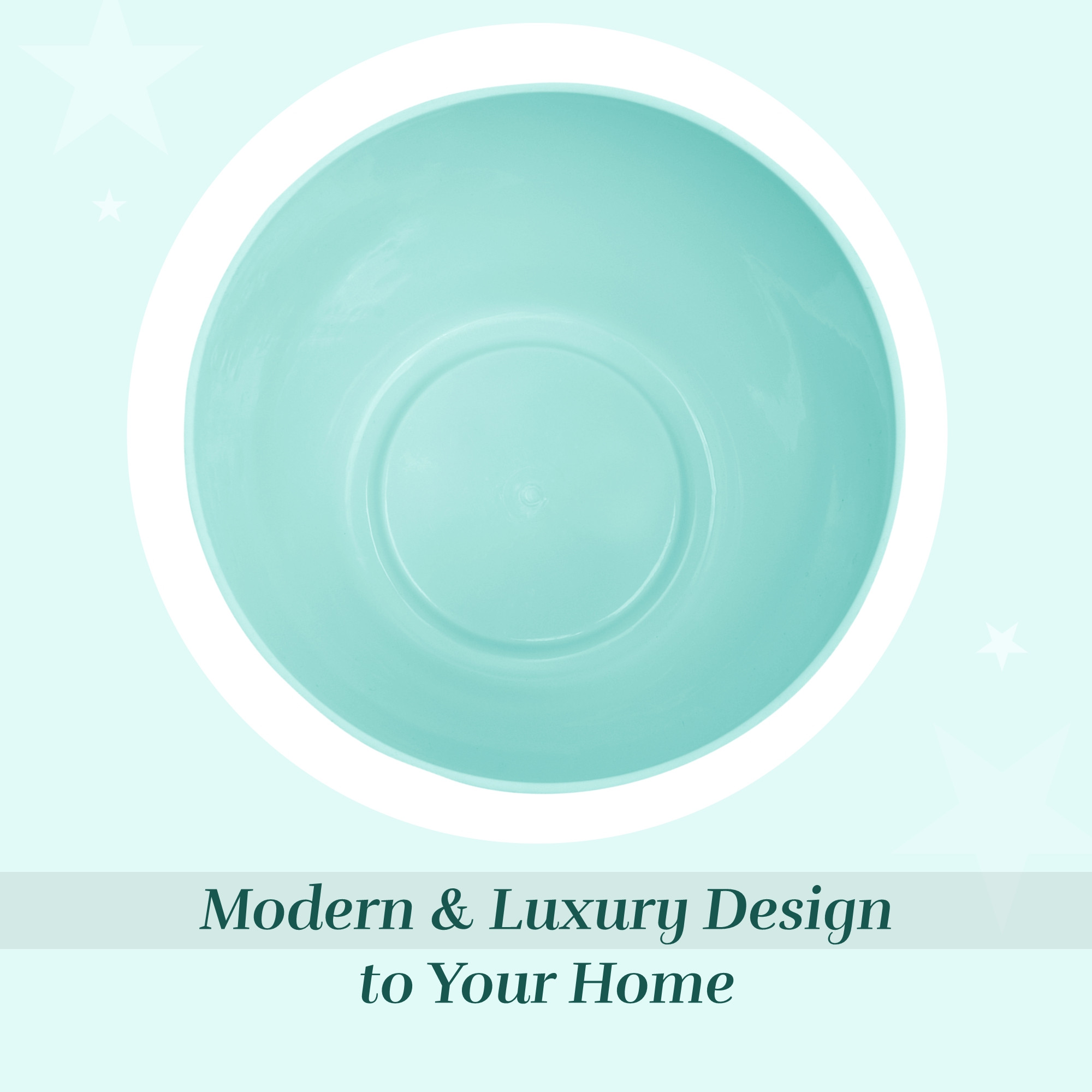 Kuber Industries Pack of 6 Flower Pot  Flower Pot for Living Room-Office  Flower Planters for Home-office-Lawns  Garden Dcor  Flower Planters Pots for Balcony  Plain Cool  5 Inch  Sky Blue