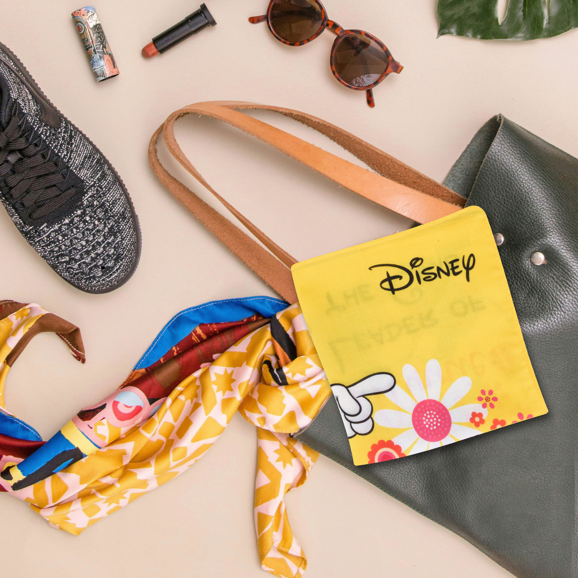 Kuber Industries Pack of 6 Handkerchiefs  Disney Minnie   Cotton Handkerchiefs for Boys  Girls  Premium Handkerchiefs  Rumal for Boys  Girls  Hankies for Gifting  Yellow