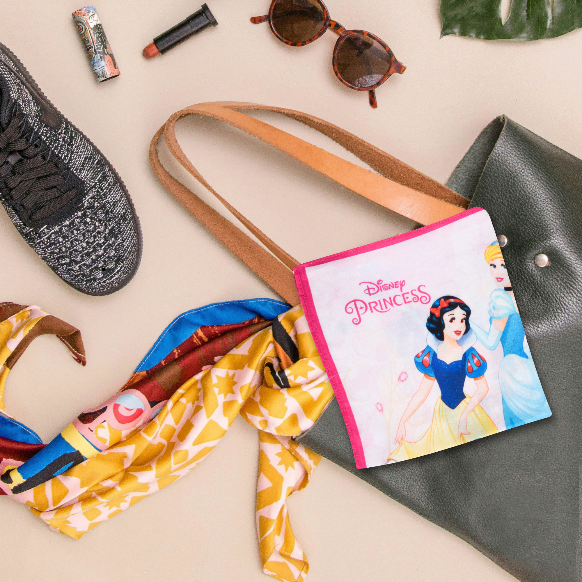 Kuber Industries Pack of 6 Handkerchiefs  Disney Princess   Cotton Handkerchiefs for Boys  Girls  Premium Handkerchiefs  Rumal for Boys  Girls  Hankies for Gifting  Pink