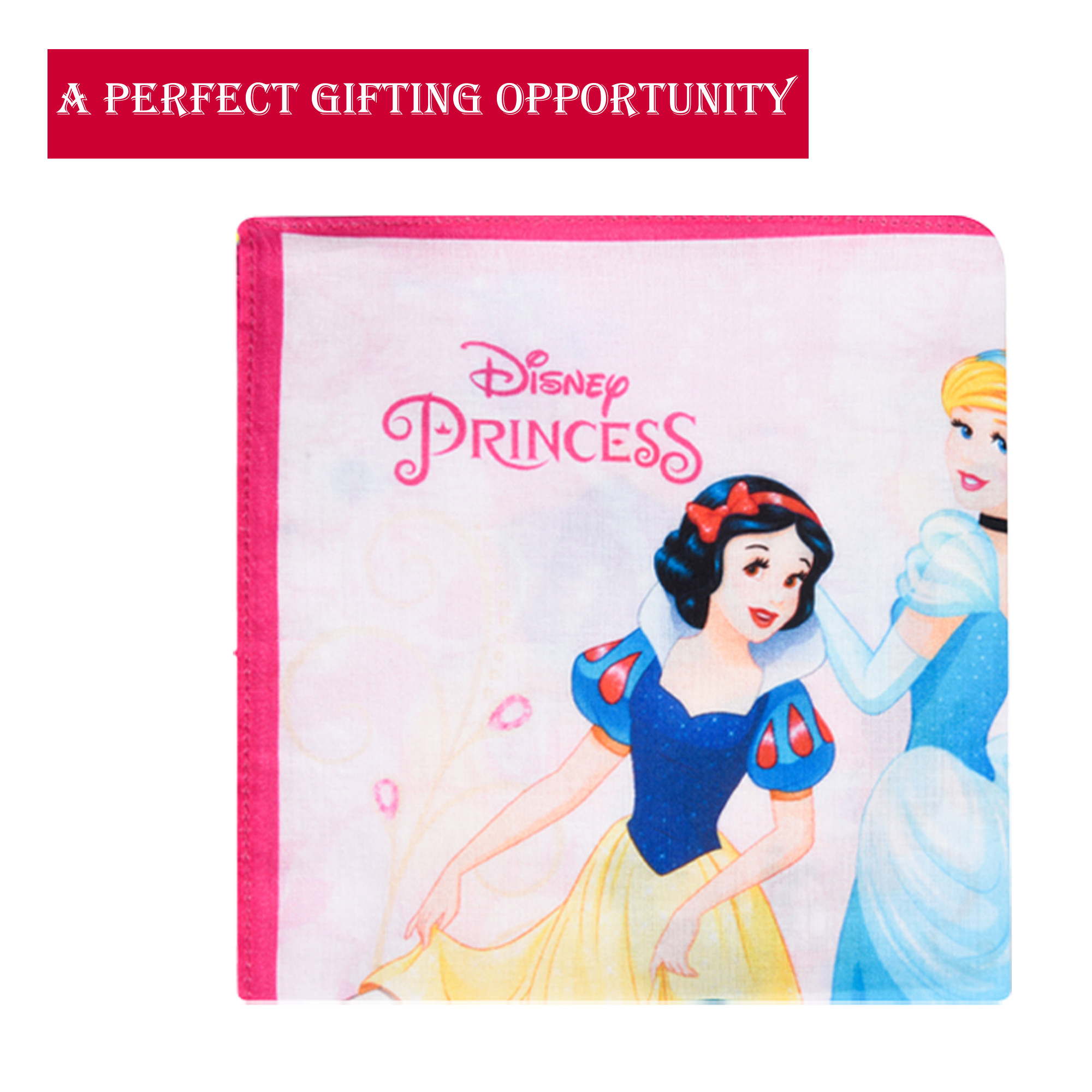 Kuber Industries Pack of 6 Handkerchiefs  Disney Princess   Cotton Handkerchiefs for Boys  Girls  Premium Handkerchiefs  Rumal for Boys  Girls  Hankies for Gifting  Pink