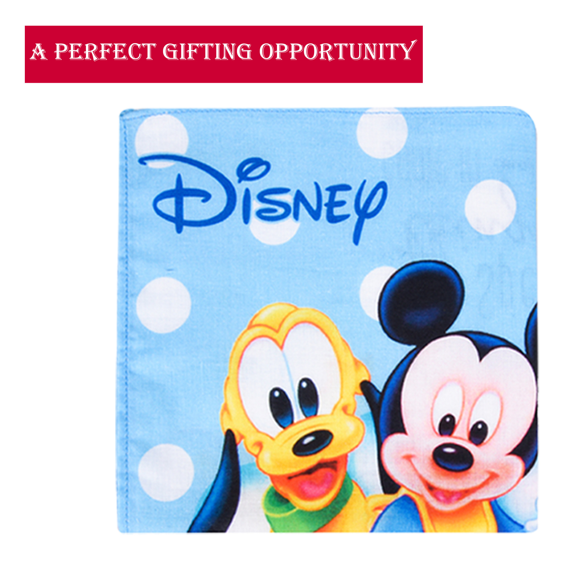 Kuber Industries Pack of 6 Handkerchiefs  Disney Team   Cotton Handkerchiefs for Boys  Girls  Premium Handkerchiefs  Rumal for Boys  Girls  Hankies for Gifting  Sky Blue