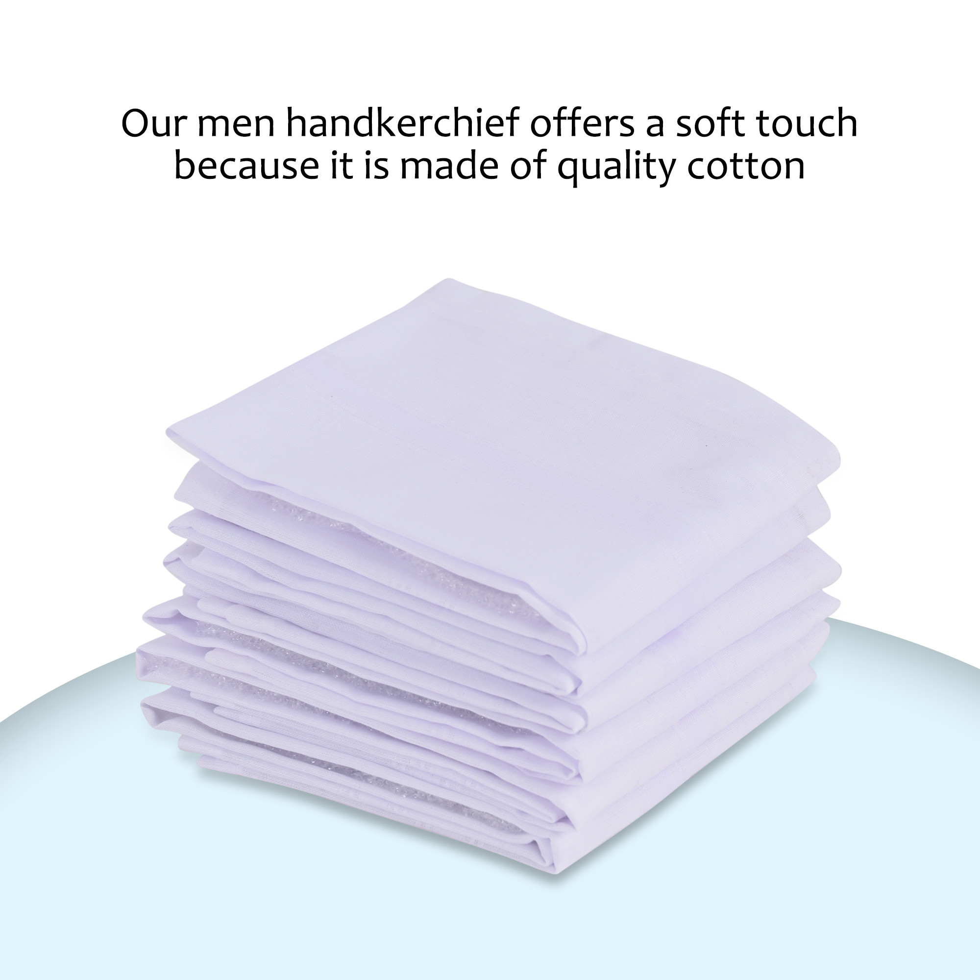 Kuber Industries Pack of 6 Handkerchiefs for Men  Napkins  Daily Use Cotton Rumal for Men  Reusable Hanki set for Gents with Box  White