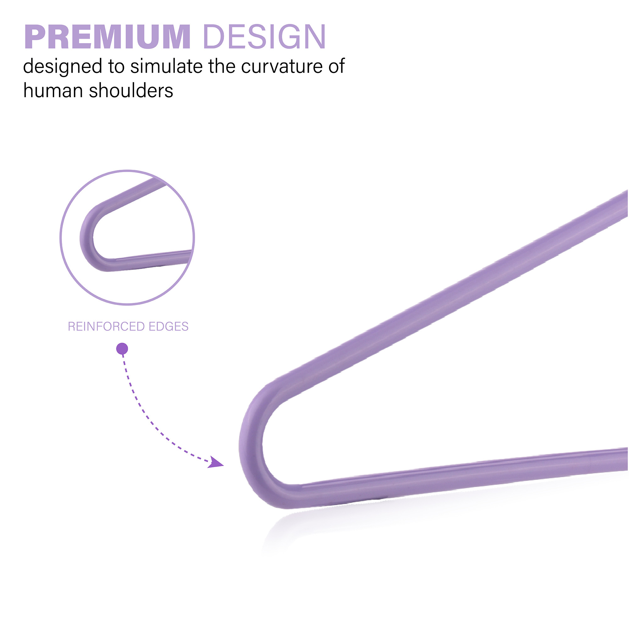 Kuber Industries Pack of 6 Multipurpose Cloth Hangers for Wardrobe  Plastic Hangers for Clothes Shirt Saree Bra Pant Shawl  Cap  Hangers for Cloth  American Style  Purple