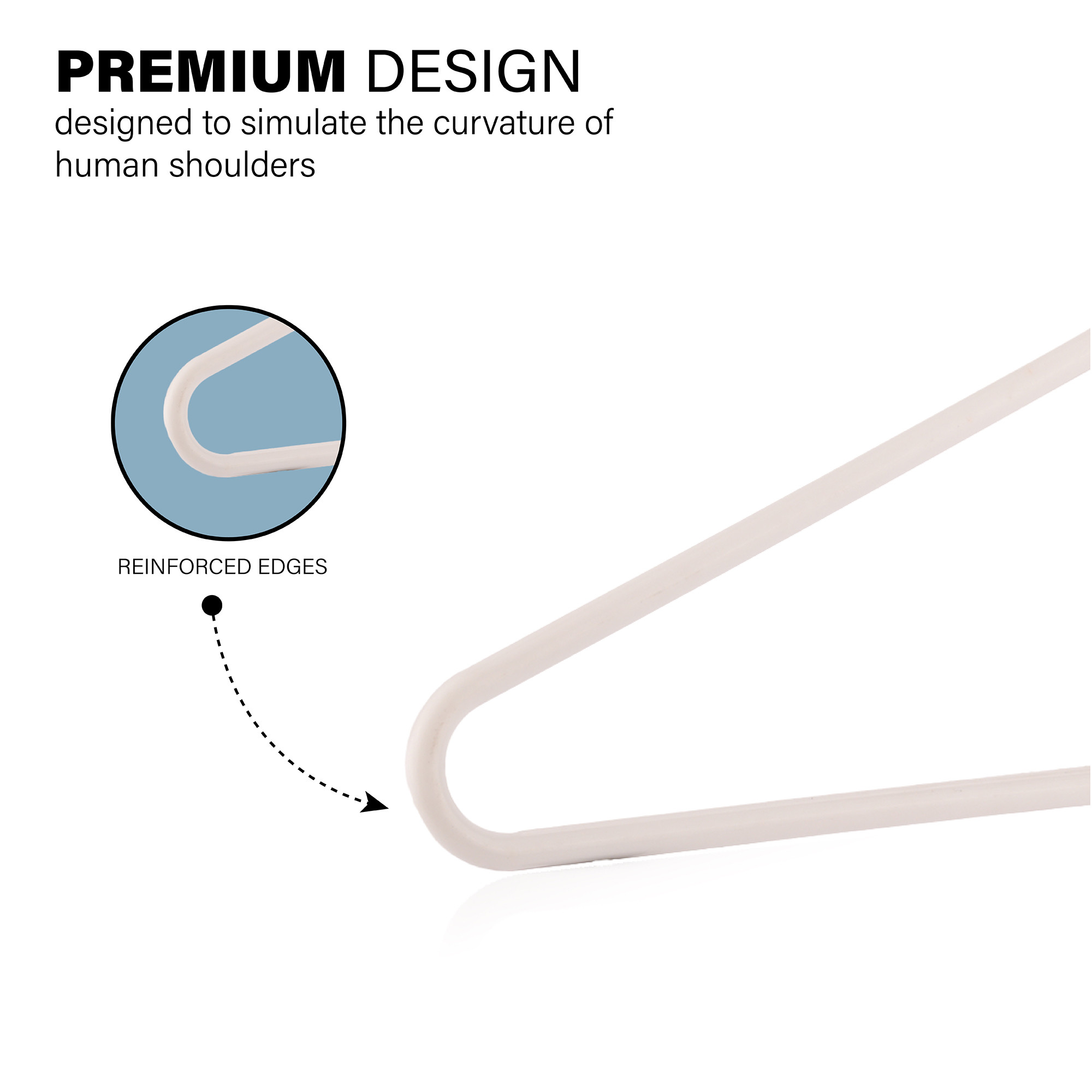 Kuber Industries Pack of 6 Multipurpose Cloth Hangers for Wardrobe  Plastic Hangers for Clothes Shirt Saree Bra Pant Shawl  Cap  Hangers for Cloth  American Style  White