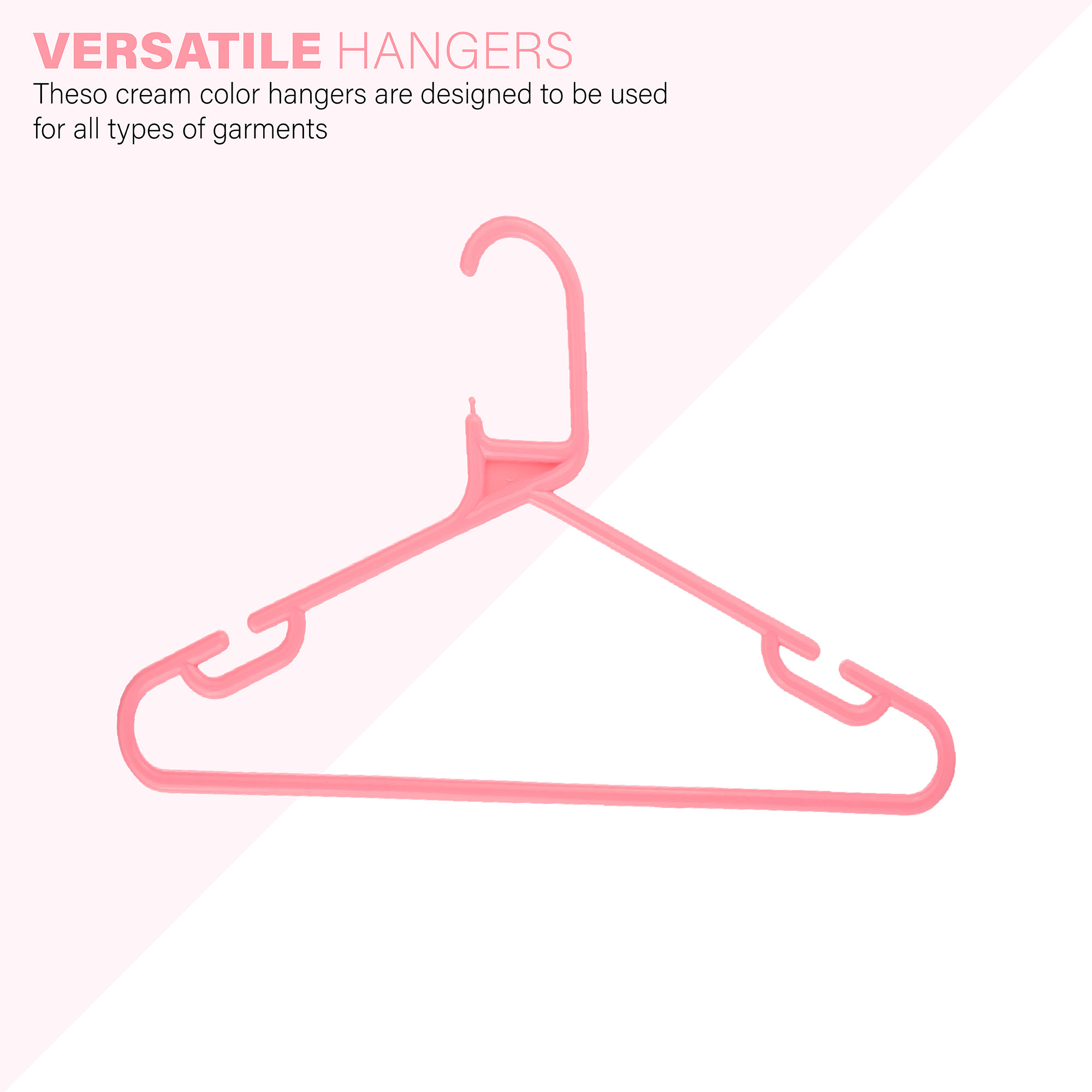 Kuber Industries Pack of 6 Multipurpose Cloth Hangers for Wardrobe  Plastic Hangers for Clothes Shirt Saree Bra Pant Shawl  Cap  Hangers for Cloth  European Style  Pink