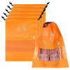 Shoe Bags | Shoe Bags for Travel | Non-Woven Shoe Storage Bags | Storage Organizers Set | Shoe Cover with Transparent Window | Shoe Dori Cover | Orange