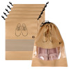 Shoe Bags | Shoe Bags for Travel | Non-Woven Shoe Storage Bags | Storage Organizers Set | Shoe Cover with Transparent Window | Shoe Dori Cover | Beige