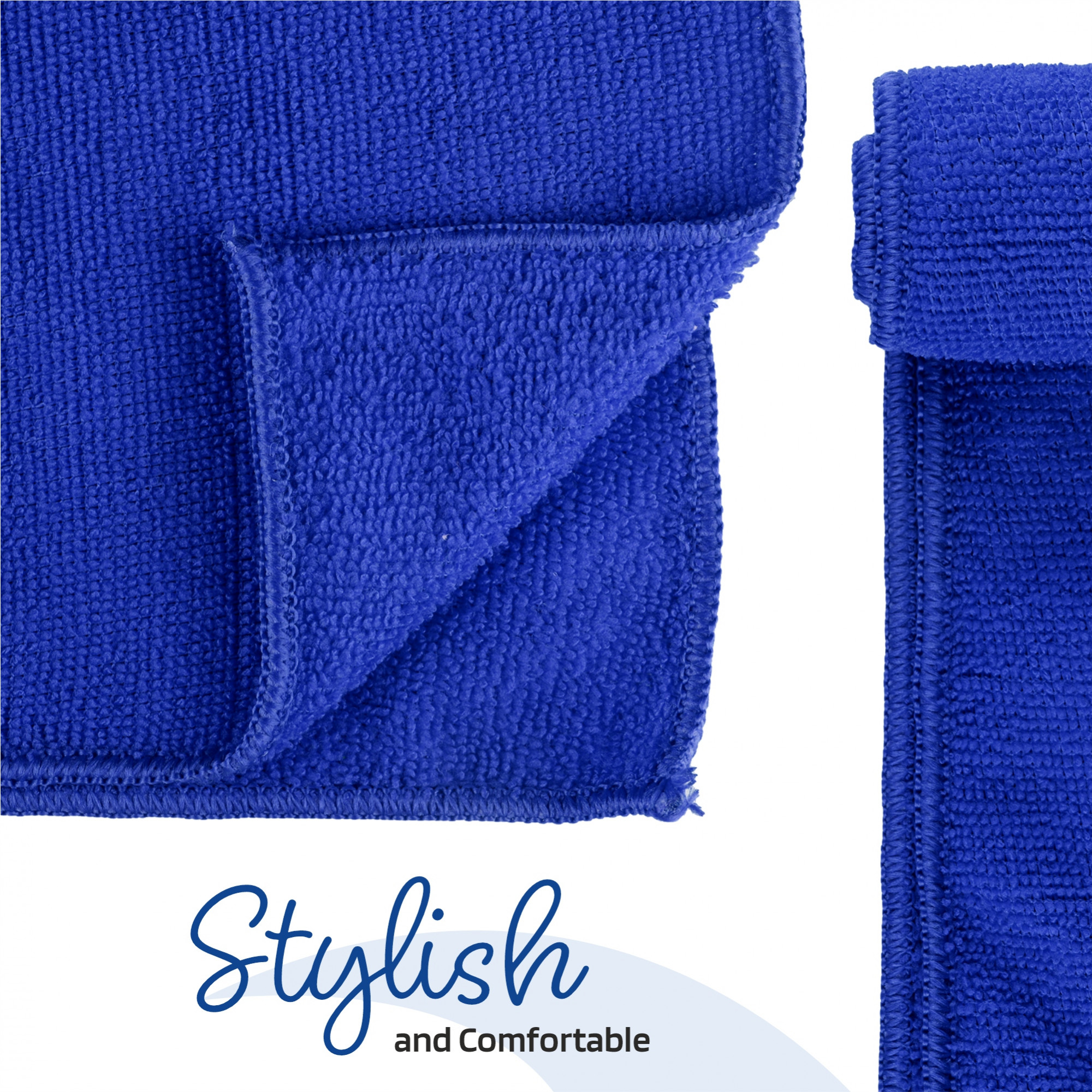 Kuber Industries Pack of 6 Super Absorbent  Reusable Microfibre Face Towel for Women  15x15 In  250 GSM Kids Soft  Easy to Wash Small Towels for Face and Hand  Plain Royal Blue