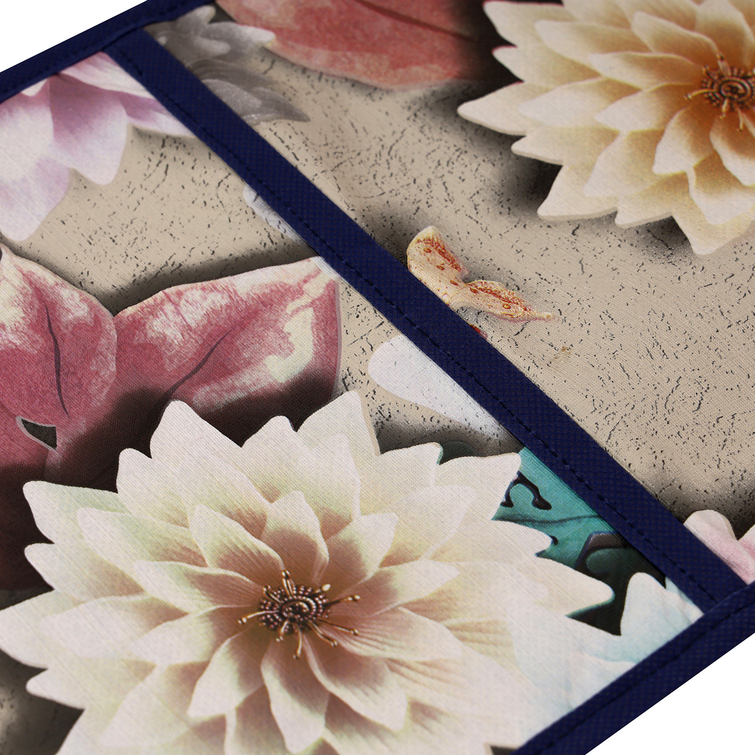 Kuber Industries Paper Holder  Foldable Hanging Organizer  PVC Sunflower Document Holder  Wall Hanging Organizer with 3 Pocket  Brown