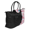 Kuber Industries Parachute Circle Print Shoulder Bag/Shopping Bag For Home &amp; Travling With Handle (Black) 54KM4190
