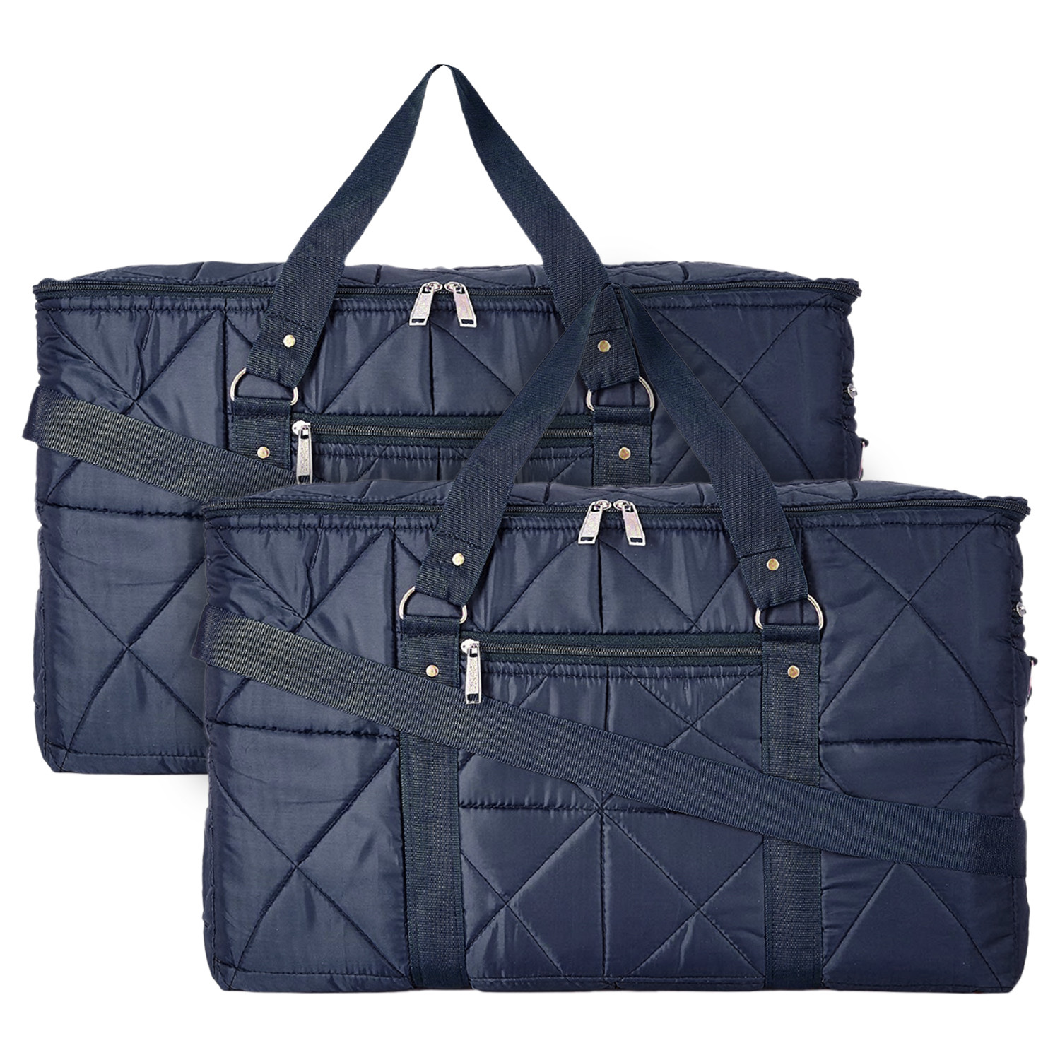 Kuber Industries Parachute Foldable Duffle Bag/Bag Packs With Handle For Traveling (Blue)