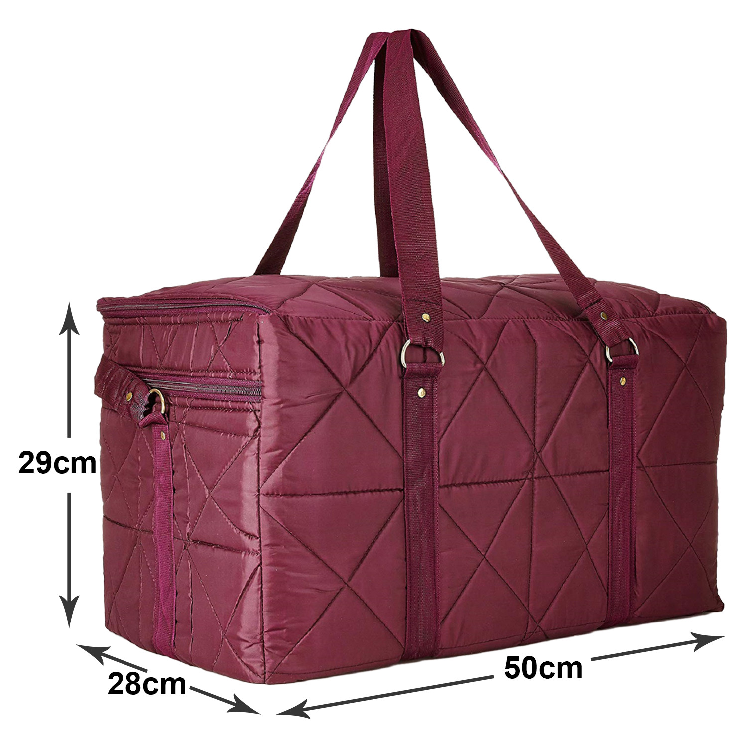 Kuber Industries Parachute Foldable Duffle Bag/Bag Packs With Handle For Traveling (Maroon)