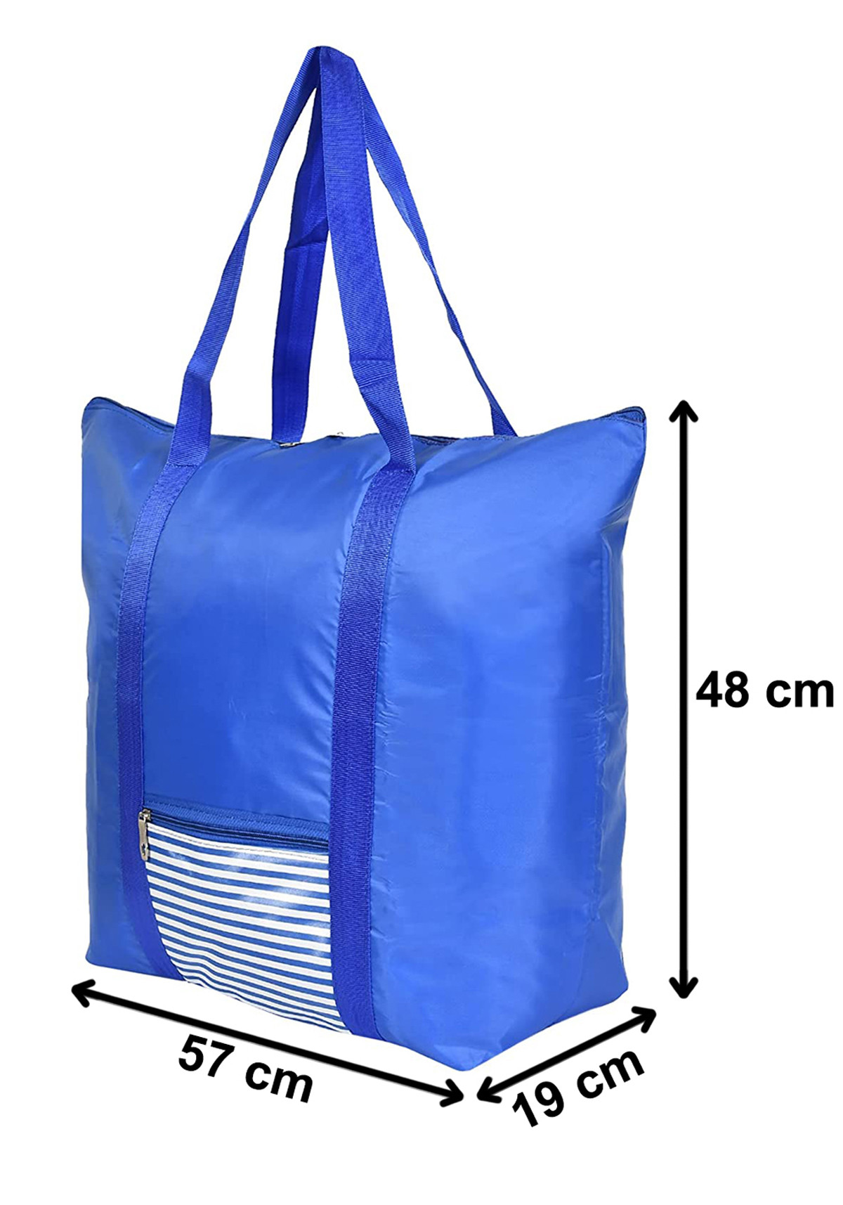 Kuber Industries Parachute Water Resistant Multi-Purpose Storage Bag With Strong Handle & Bag Cover (Blue)