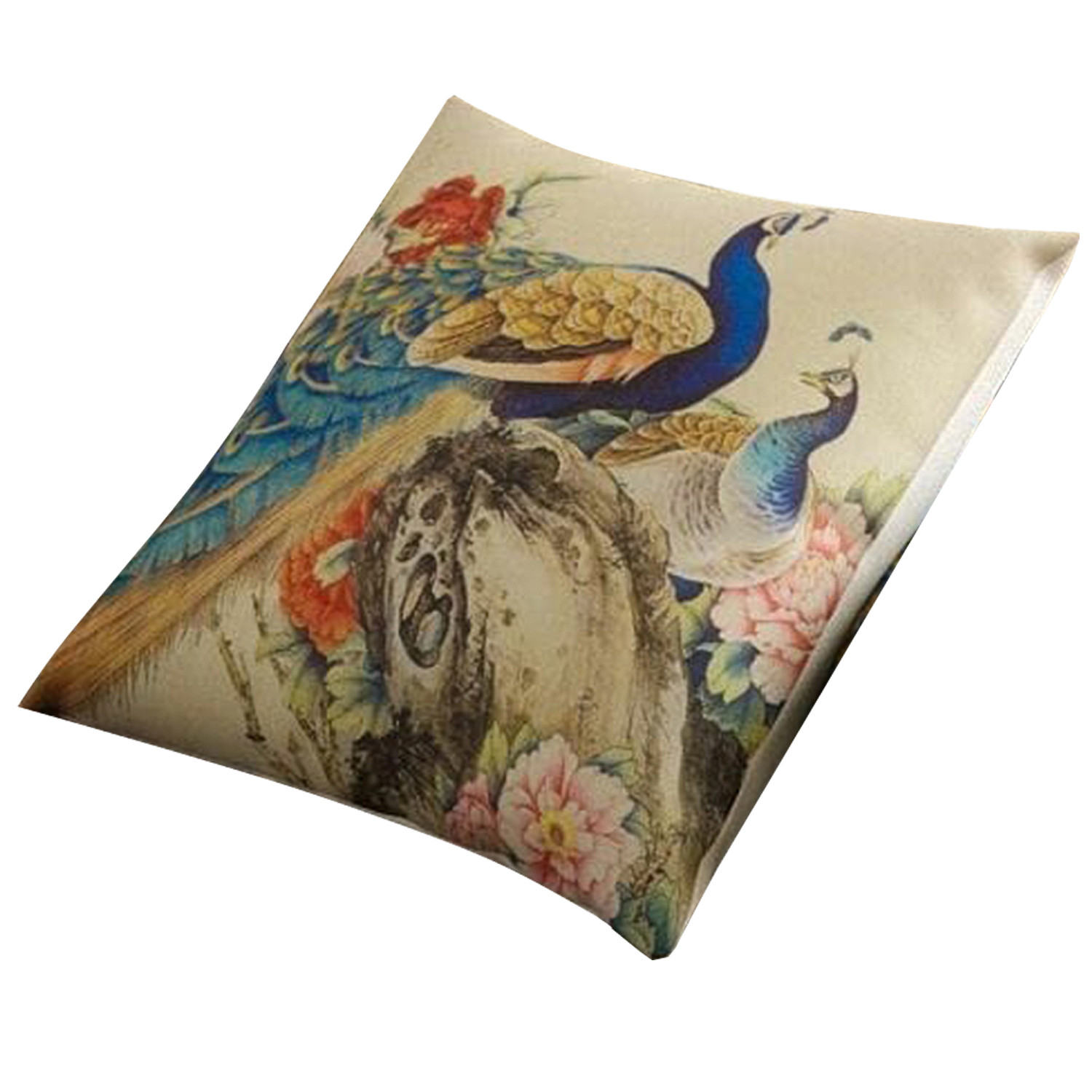 Kuber Industries Peacock Print Cushion Cover|Ractangle Cushion Covers|Sofa Cushion Covers|Cushion Covers 16 inch x 16 inch|Cushion Cover Set of 5 (Multicolor)