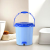 Pedal Dustbin ( 7 LTR ) Dustbin with Lid | Garbage Bin with Handle | Dustbin for Kitchen | Dustbin for Bathroom | Wet &amp; Dry Waste Bin | Blue Dhakkan Trash Can | Sky Blue