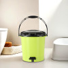 Pedal Dustbin ( 7 LTR ) Dustbin with Lid | Garbage Bin with Handle | Dustbin for Kitchen, Bathroom, office | Wet & Dry Waste Bin | Black Dhakkan Trash Can | Pear Green