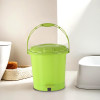Pedal Dustbin ( 7 LTR ) Dustbin with Lid | Garbage Bin with Handle | Dustbin for Kitchen, Bathroom, office | Wet &amp; Dry Pedal Waste Bin | Trash Can | Green