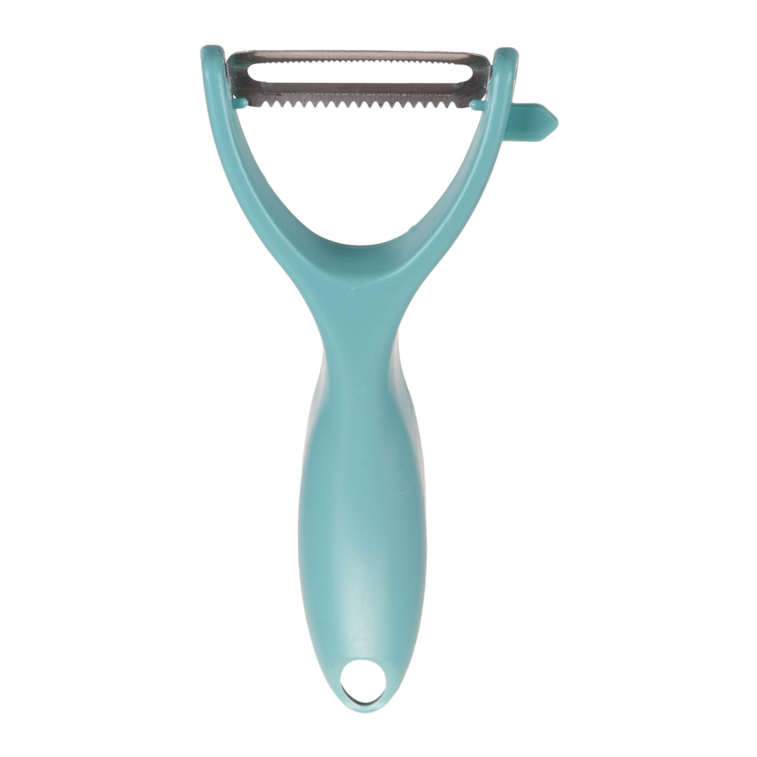 Kuber Industries Peeler|Plastic Vegetable Peeler|Fruit Peeler|Non-Slip Handle|Steel Sharp Straight Blade|Y Shaped Peeler|Kitchen Peeler|Pack of 3 (Turquoise)