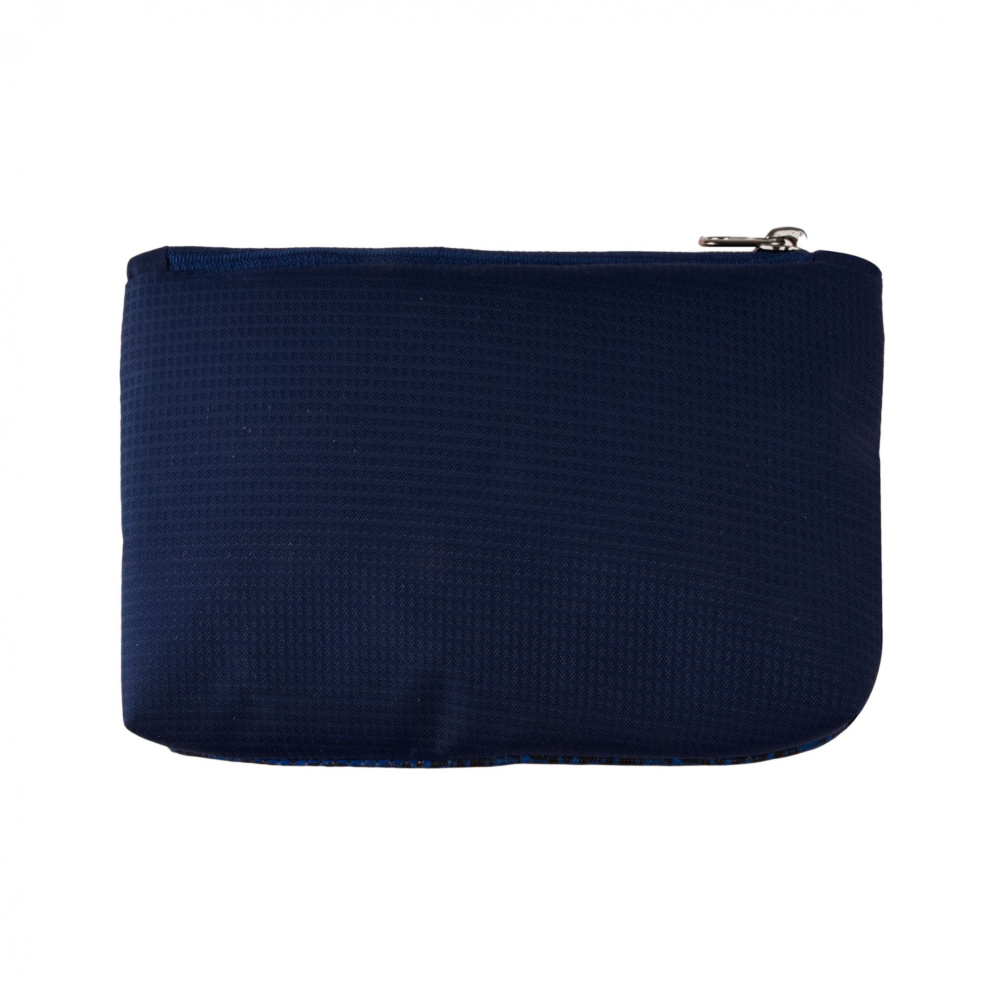 Kuber Industries Pencil Pouch | Square Stationary Pouch | Pen-Pencil Box for Kids | School Geometry Pouch | Pencil Utility Bag | Zipper Pencil Organizer | Navy Blue & Red