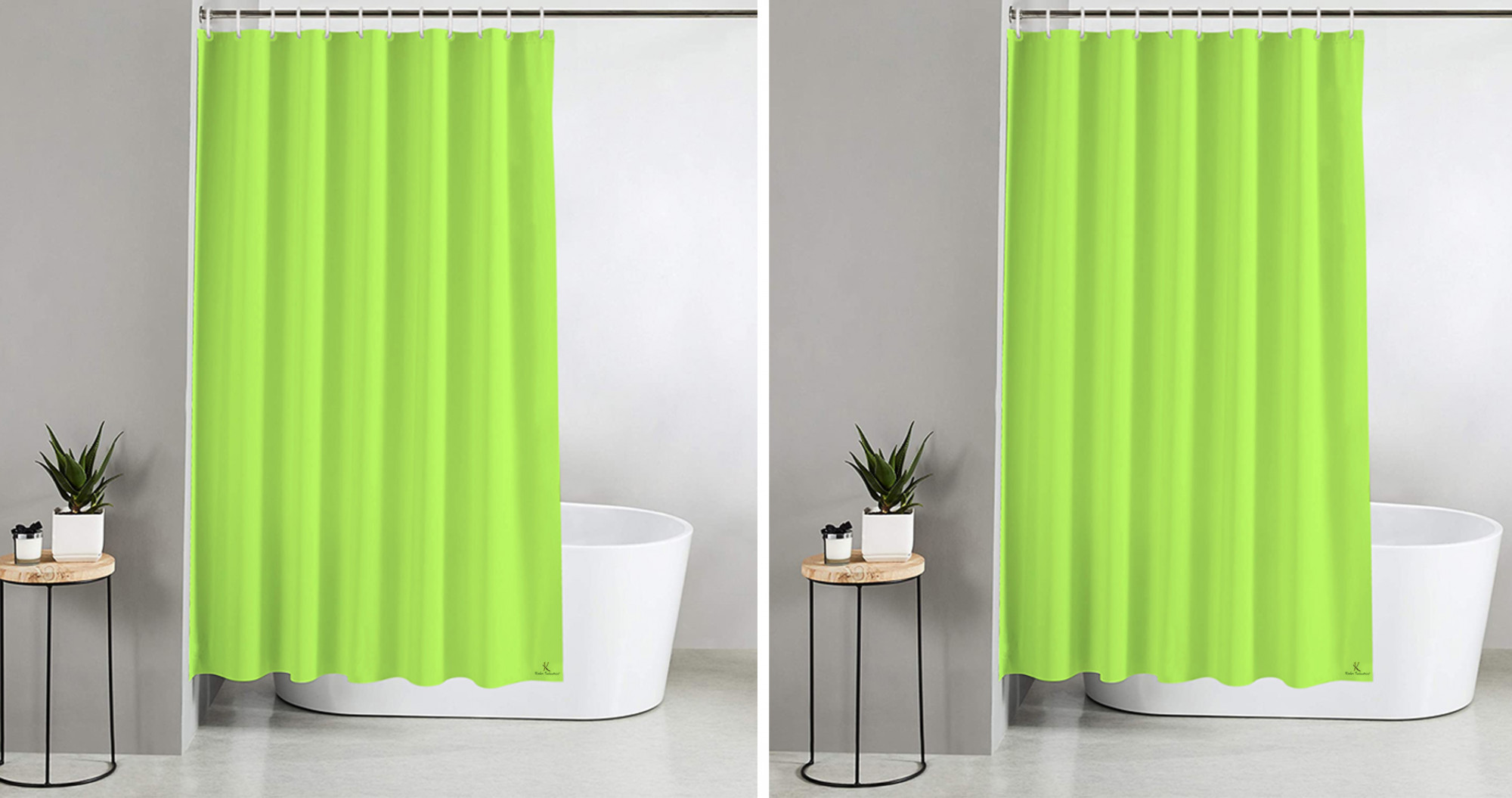 Kuber Industries PEVA Shower Curtain Liner , Heavy Duty Plastic Shower Curtain With Hooks for Bathroom, Bathtub, 70