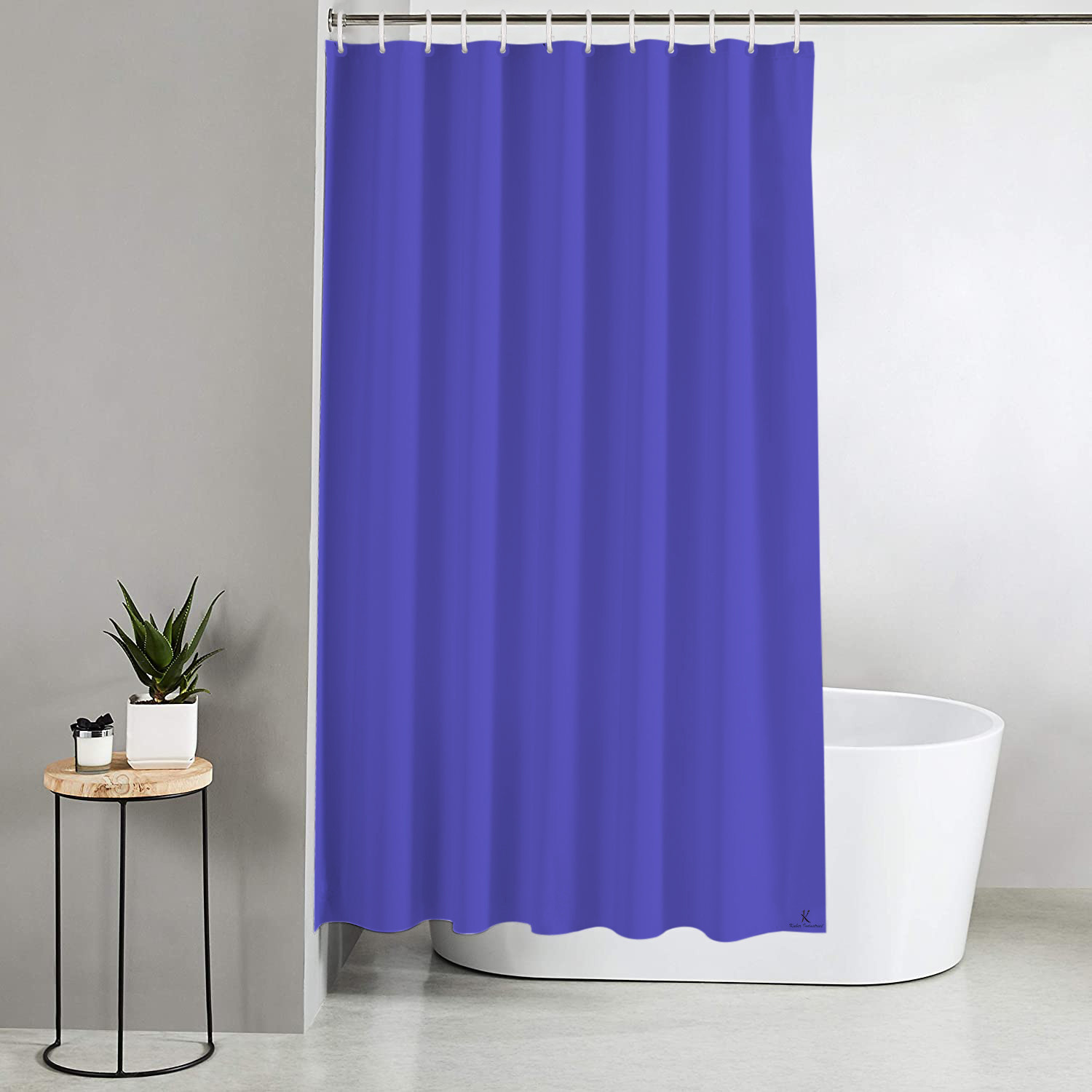 Kuber Industries PEVA Shower Curtain Liner , Heavy Duty Plastic Shower Curtain With Hooks for Bathroom, Bathtub, 70