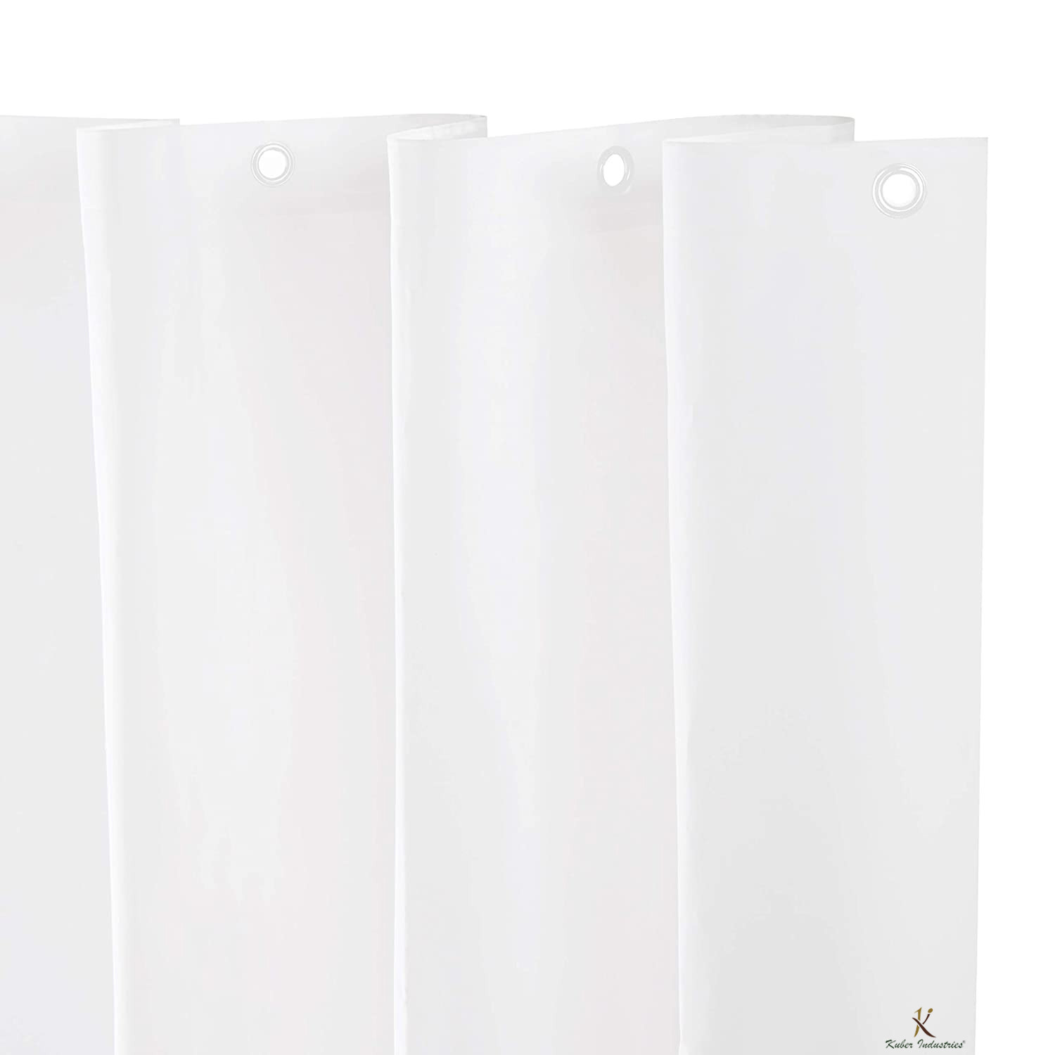 Kuber Industries PEVA Shower Curtain Liner , Heavy Duty Plastic Shower Curtain With Hooks for Bathroom, Bathtub, 70