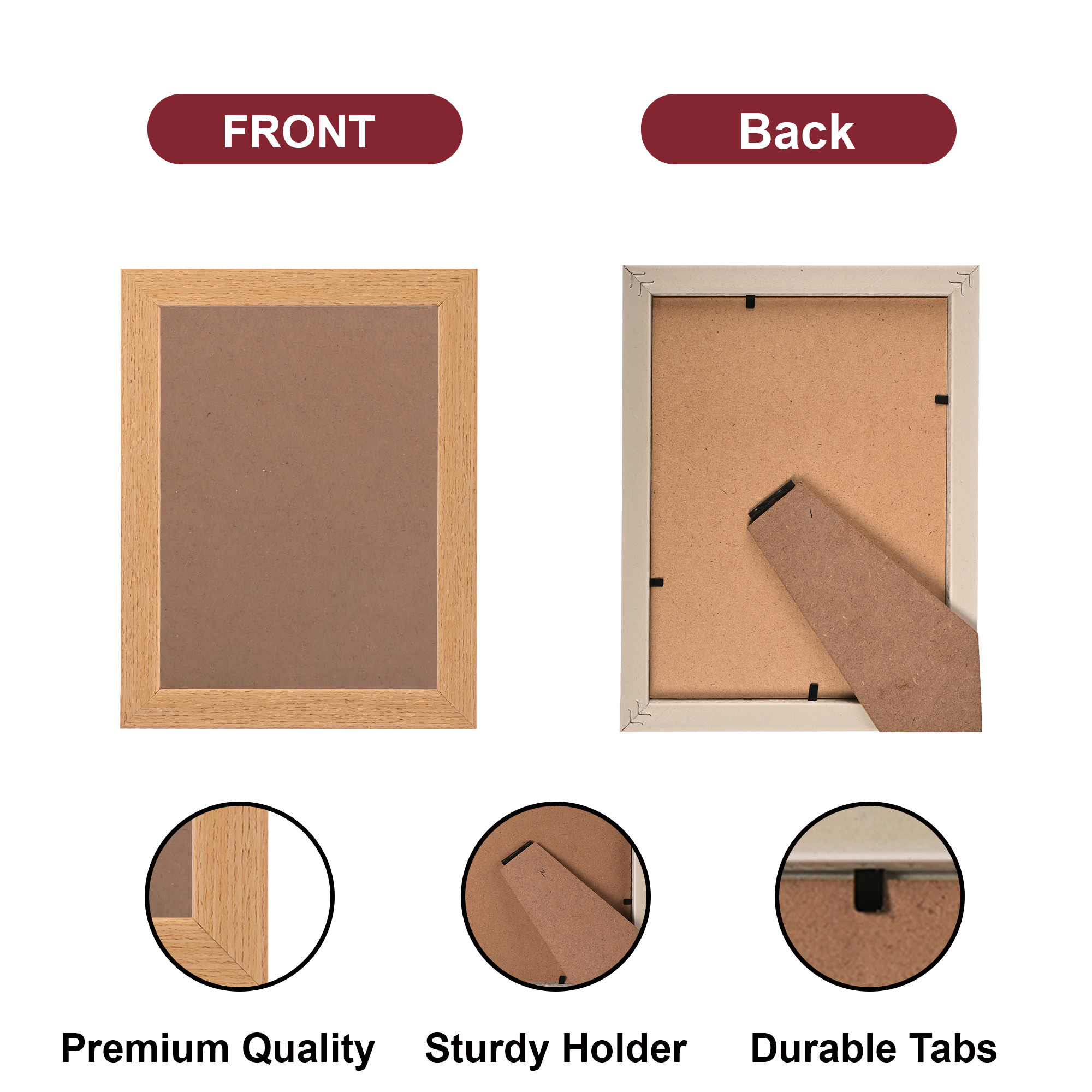 Kuber Industries Photo Size 6x8 Inch Elegant Table Top Photo Frame with Stand  Decorative Picture Frames Perfect for Home  Gifting  Photo Frame for Office Desk Bedroom  Living Room  Cream