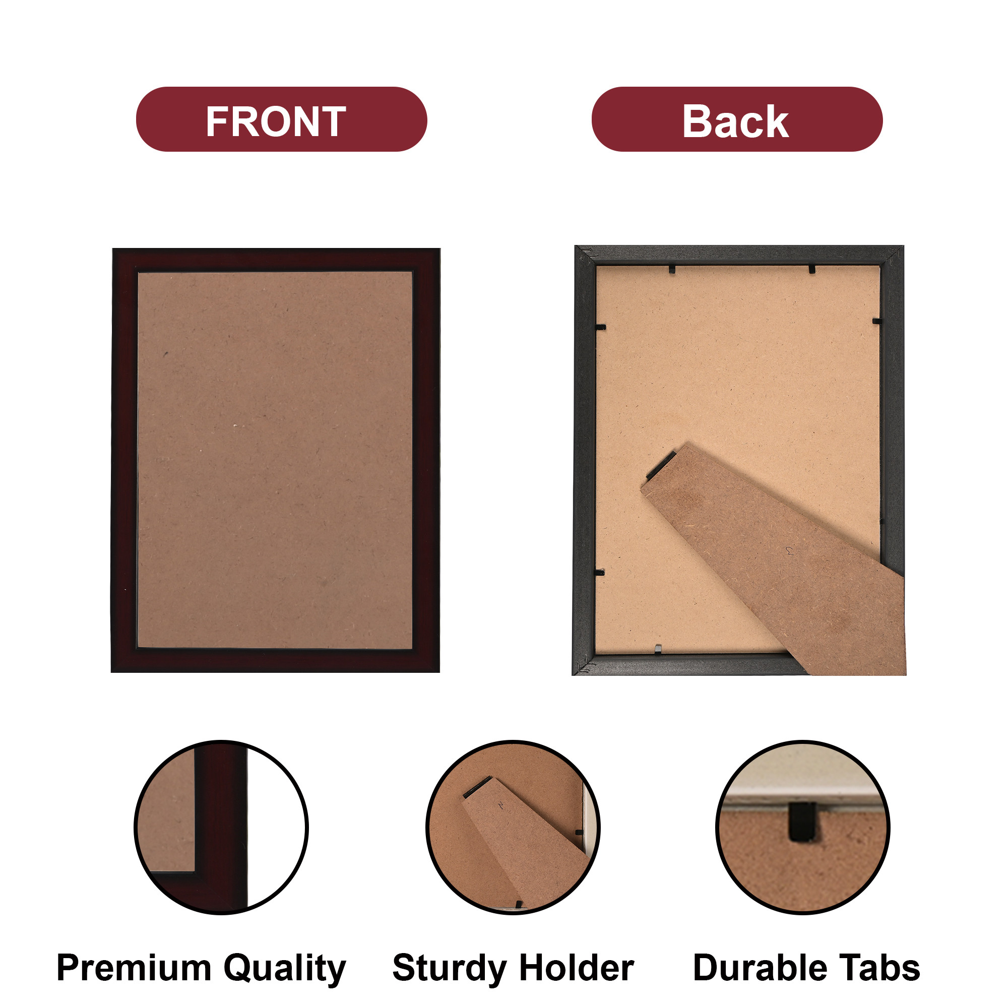 Kuber Industries Photo Size 8x12 Inch Elegant Table Top Photo Frame with Stand  Decorative Picture Frames Perfect for Home  Gifting  Photo Frame for Office Desk Bedroom  Living Room  Brown