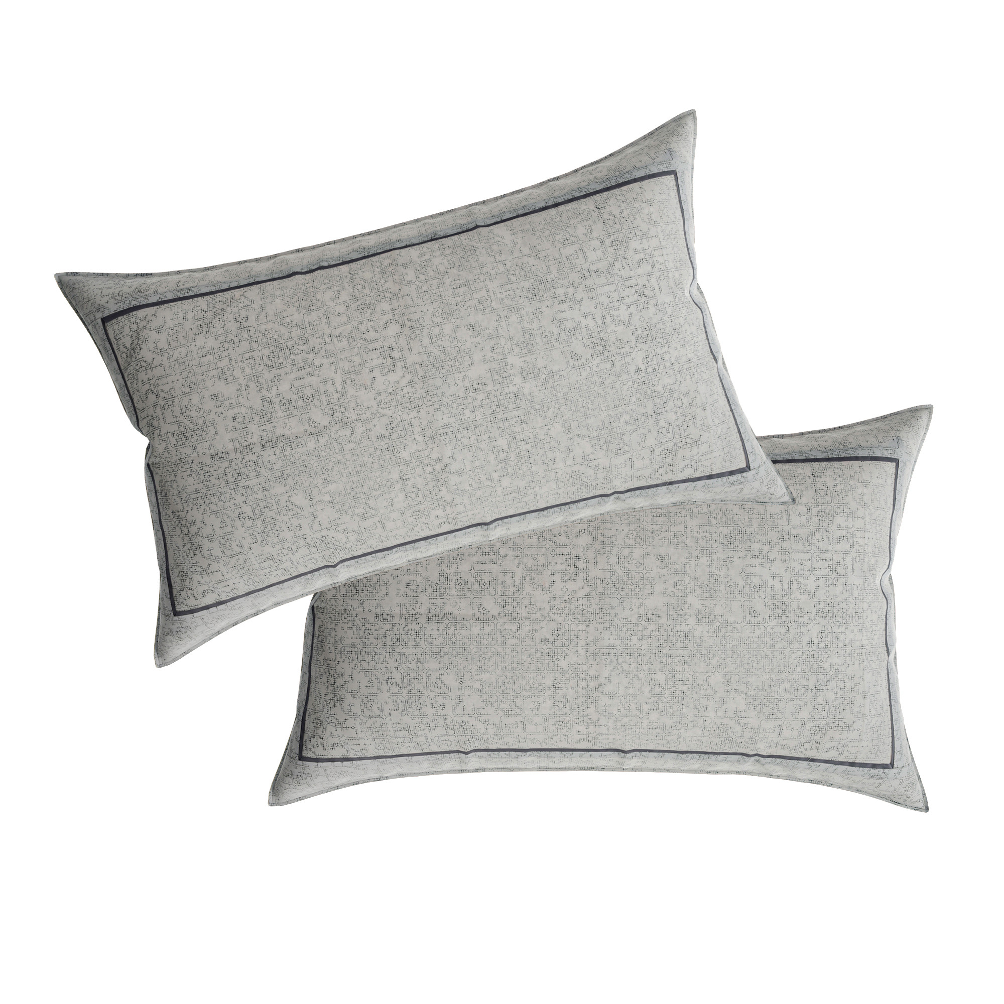 Kuber Industries Pillow Cover  Cotton Pillow Cover  Pillow Cover for Bedroom  Cushion Pillow Cover for Living Room  Khakhi Printed Pillow Cover Set  Set of 2  White