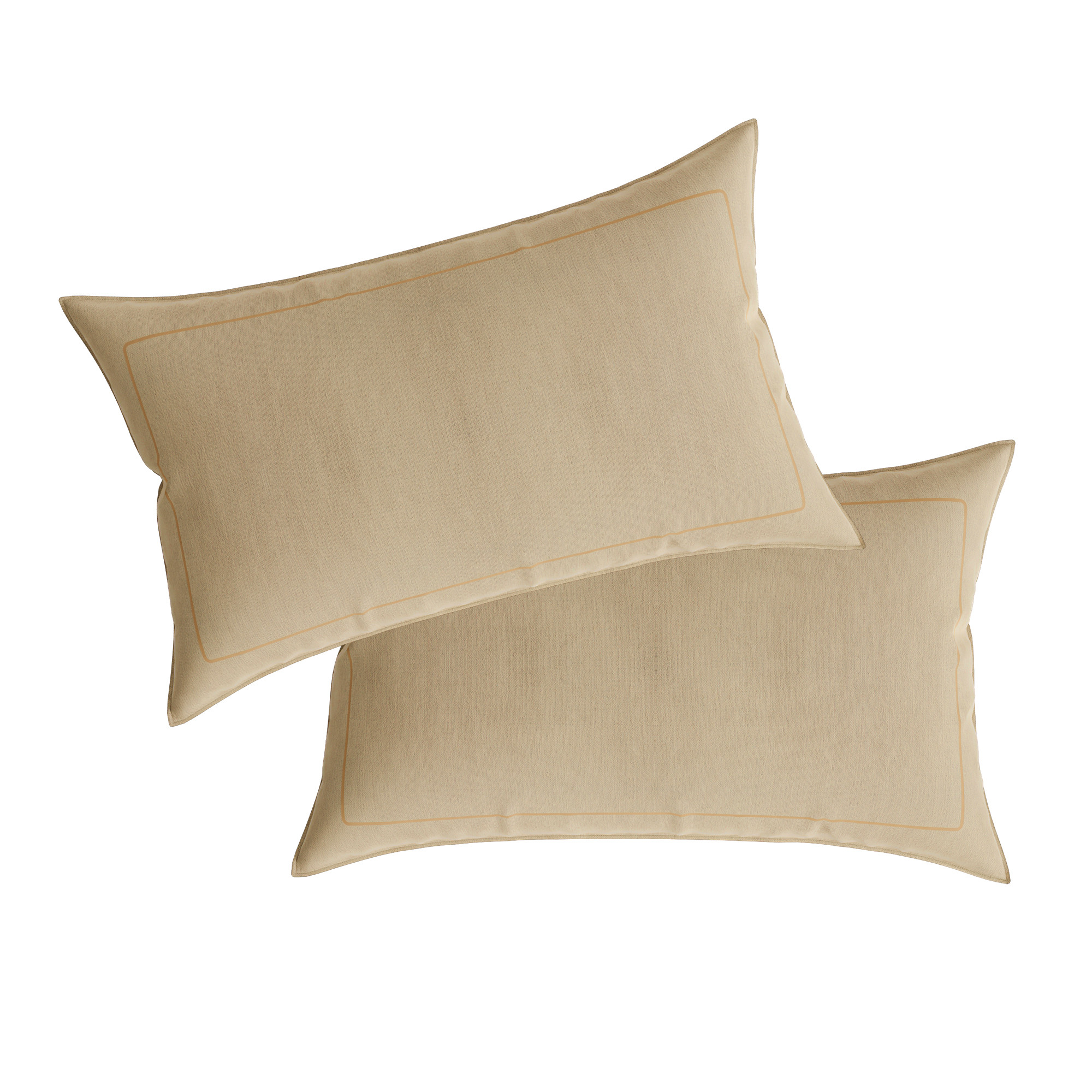 Kuber Industries Pillow Cover | Cotton Pillow Cover | Pillow Cover for Bedroom | Cushion Pillow Cover for Living Room | Plain Border Pillow Cover Set |Cream