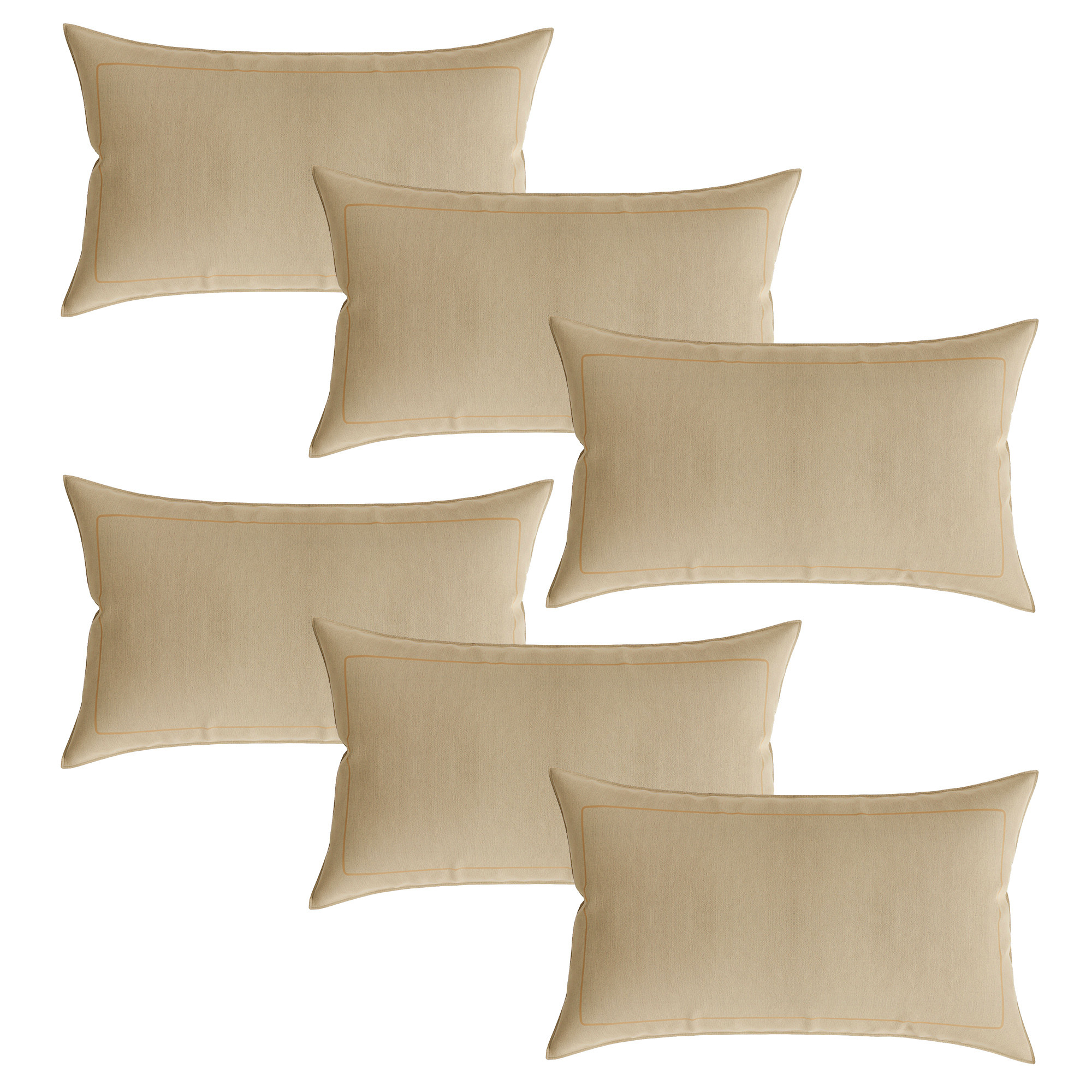 Kuber Industries Pillow Cover | Cotton Pillow Cover | Pillow Cover for Bedroom | Cushion Pillow Cover for Living Room | Plain Border Pillow Cover Set |Cream