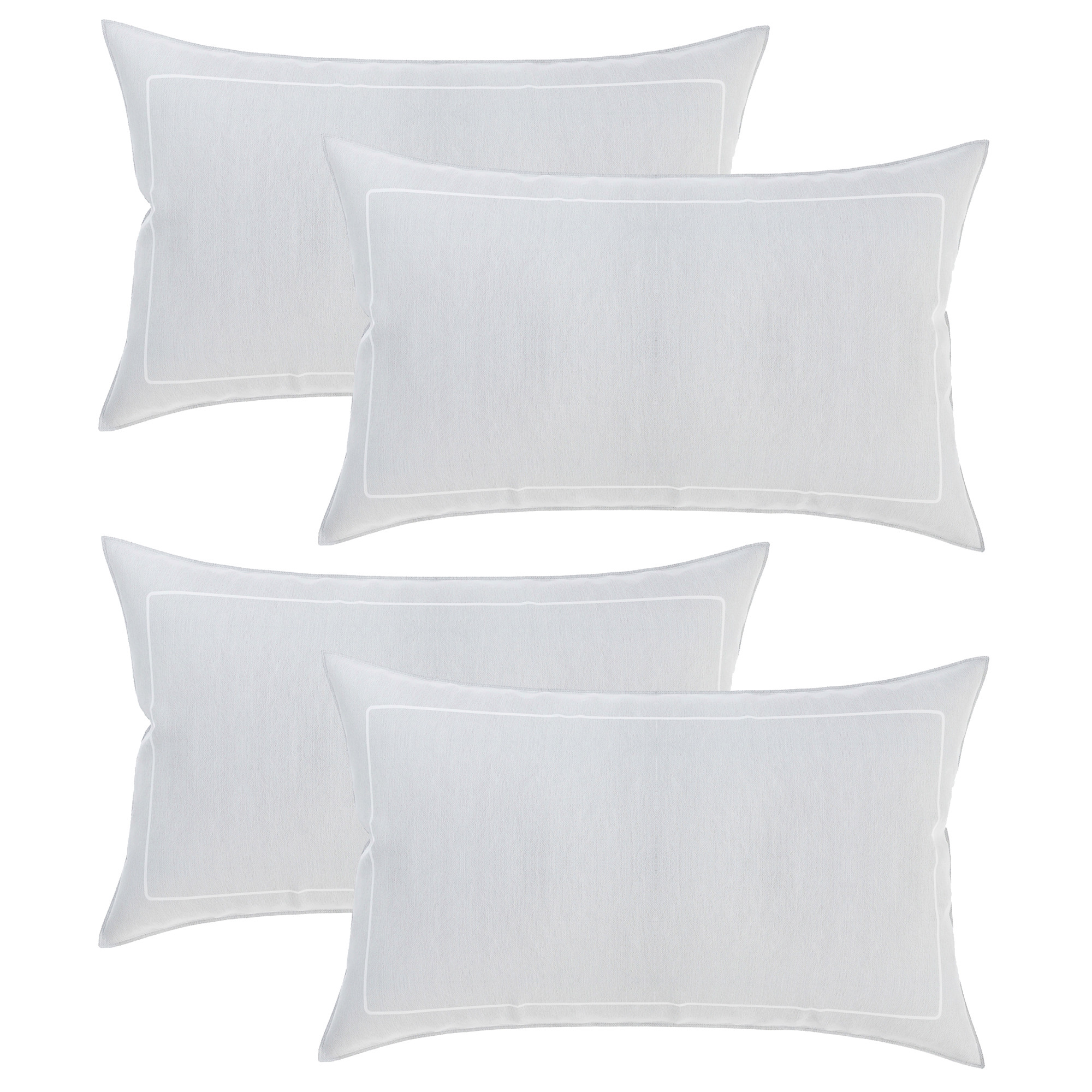 Kuber Industries Pillow Cover | Cotton Pillow Cover | Pillow Cover for Bedroom | Cushion Pillow Cover for Living Room | Plain Border Pillow Cover Set |White