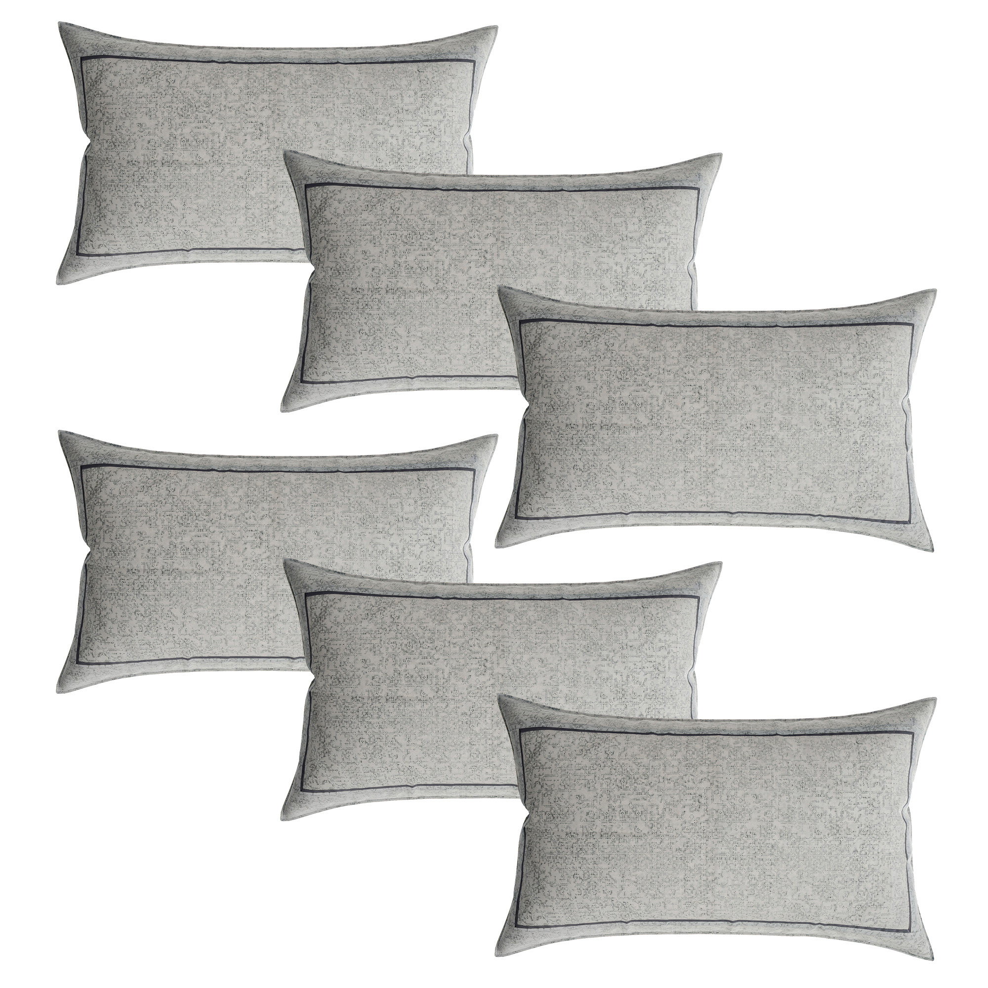 Kuber Industries Pillow Cover | Cotton Pillow Cover | Pillow Cover for Bedroom | Cushion Pillow Cover for Living Room | Khakhi Printed Pillow Cover Set |White