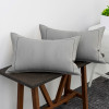 Pillow Cover | Cotton Pillow Cover | Pillow Cover for Bedroom | Cushion Pillow Cover for Living Room | Plain Border Pillow Cover Set | Set of 2 | Gray