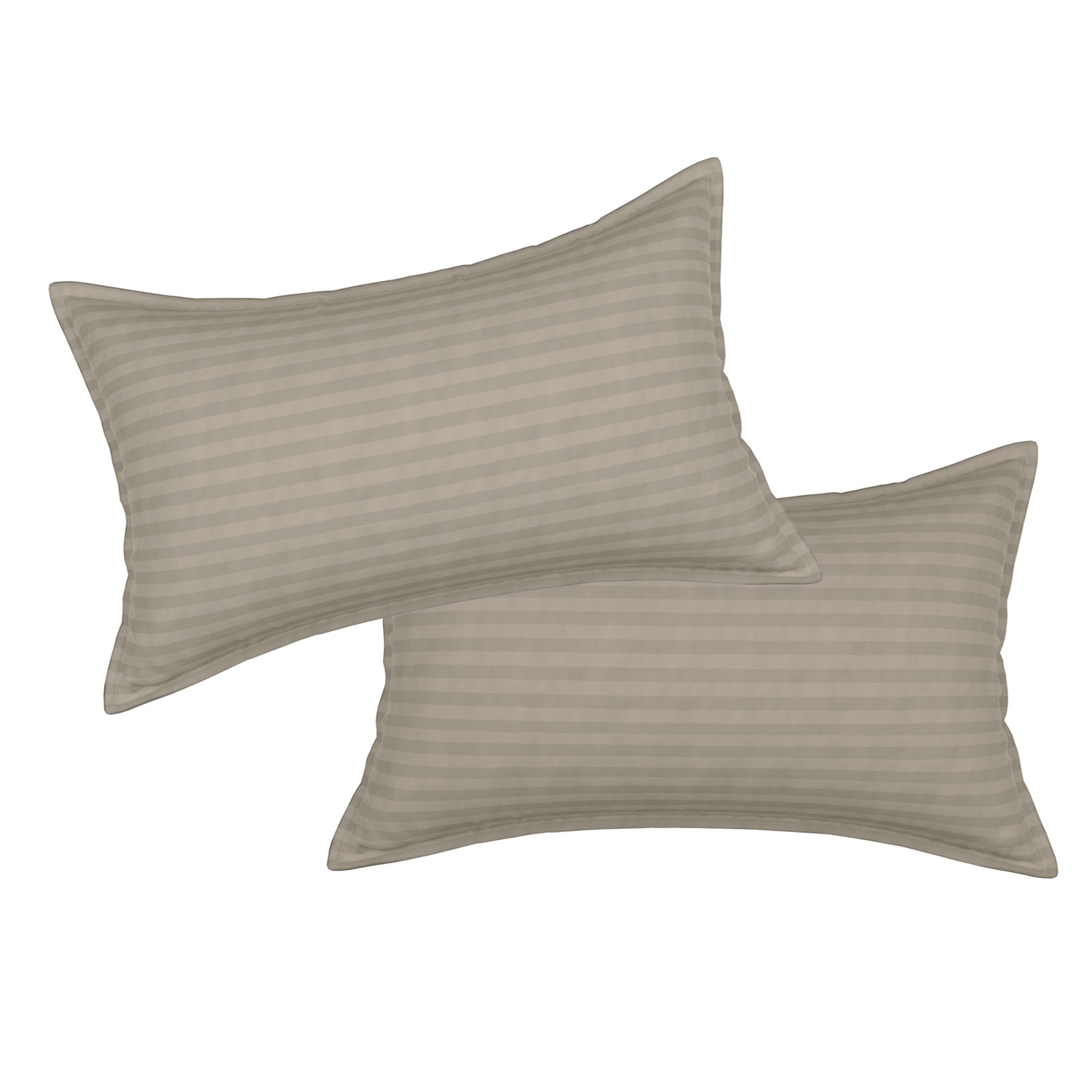 Kuber Industries Pillow Cover  Cotton Pillow Cover  Striped Pattern Pillow Cover  Soft Pillow Cover for Home  Pillow Cover for Bedroom  Set of 2  Cream