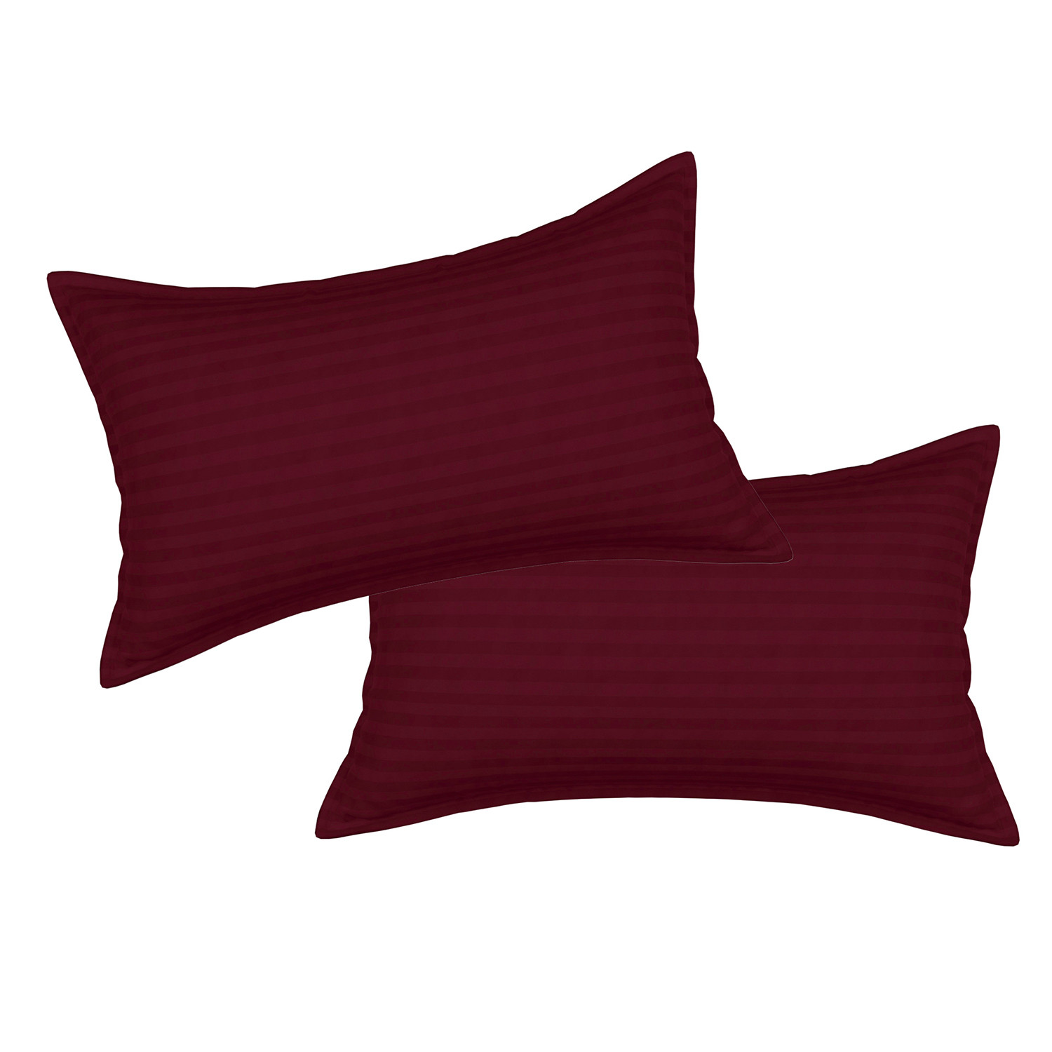 Kuber Industries Pillow Cover | Cotton Pillow Cover | Striped Pattern Pillow Cover | Soft Pillow Cover for Home | Pillow Cover for Bedroom| Maroon